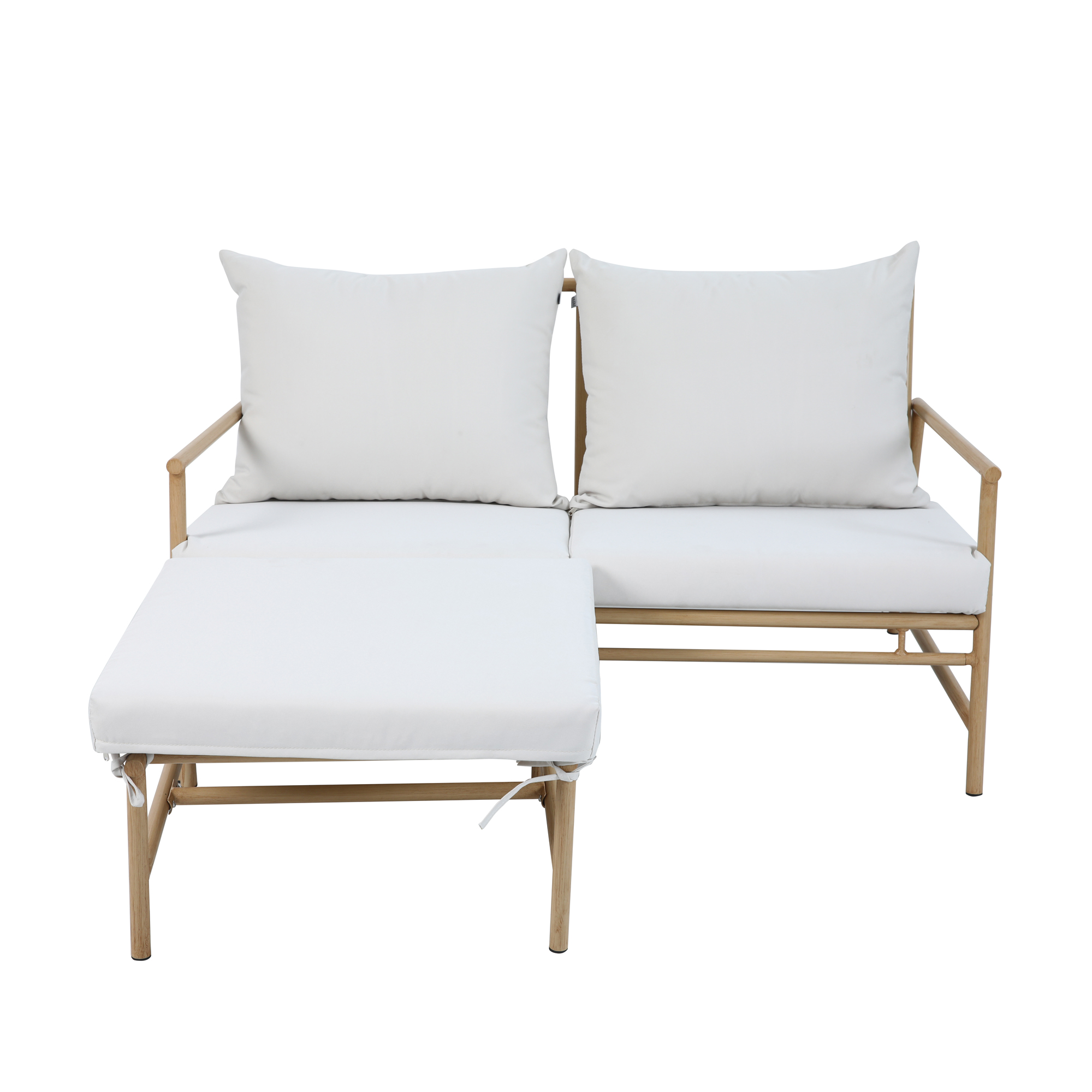 Gartensofa mit Fußhocker Estelle beige PATIO