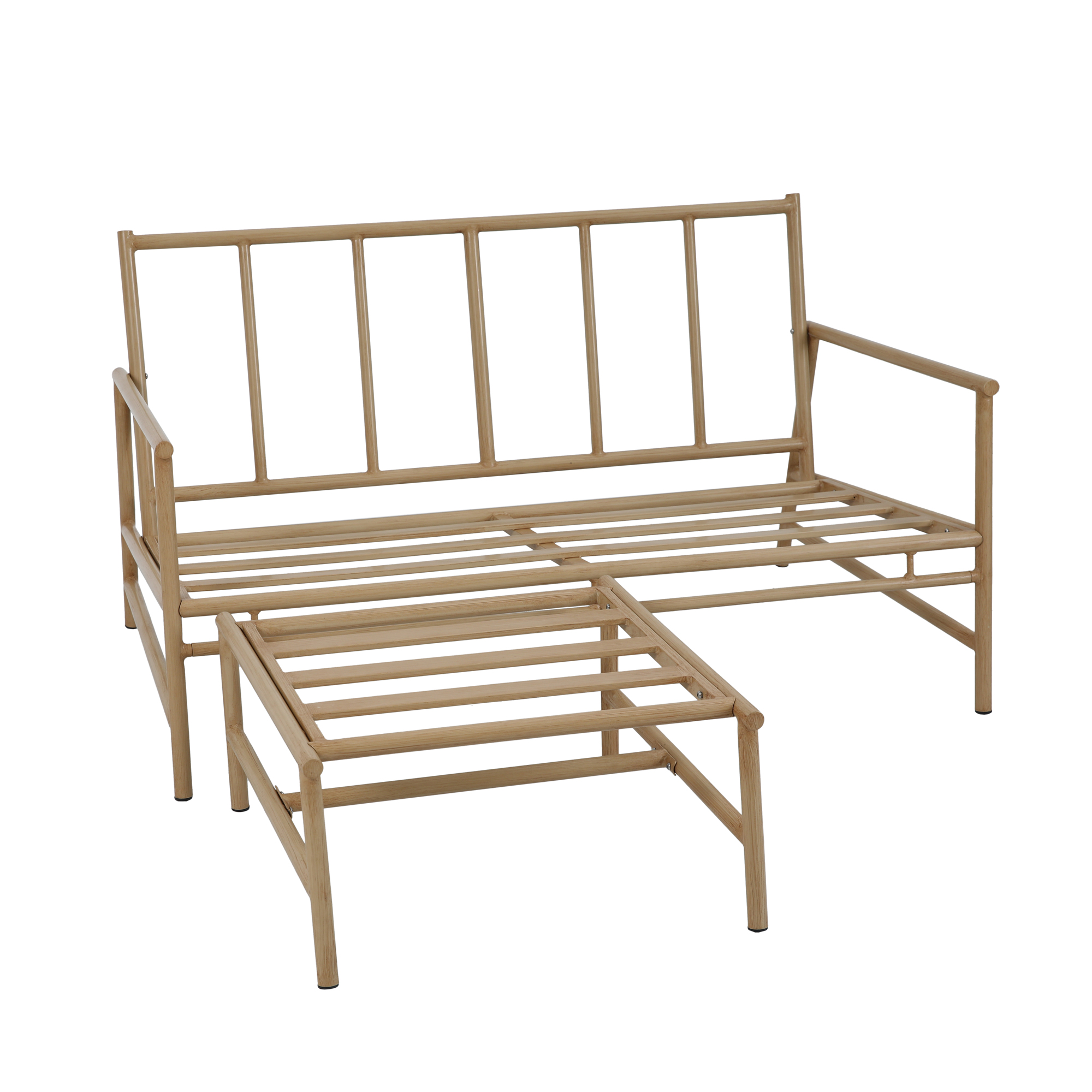 Gartensofa mit Fußhocker Estelle beige PATIO