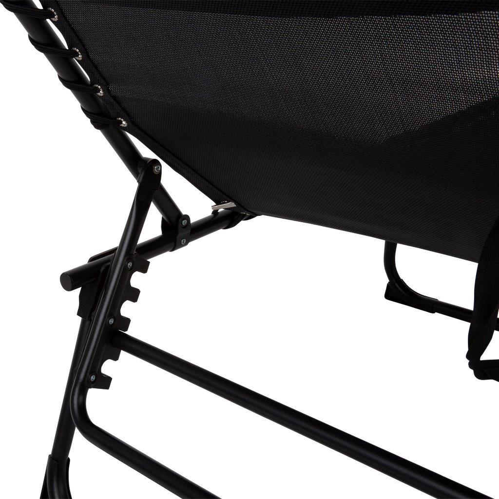 Černé zahradní polohovací lehátko Toluca PATIO