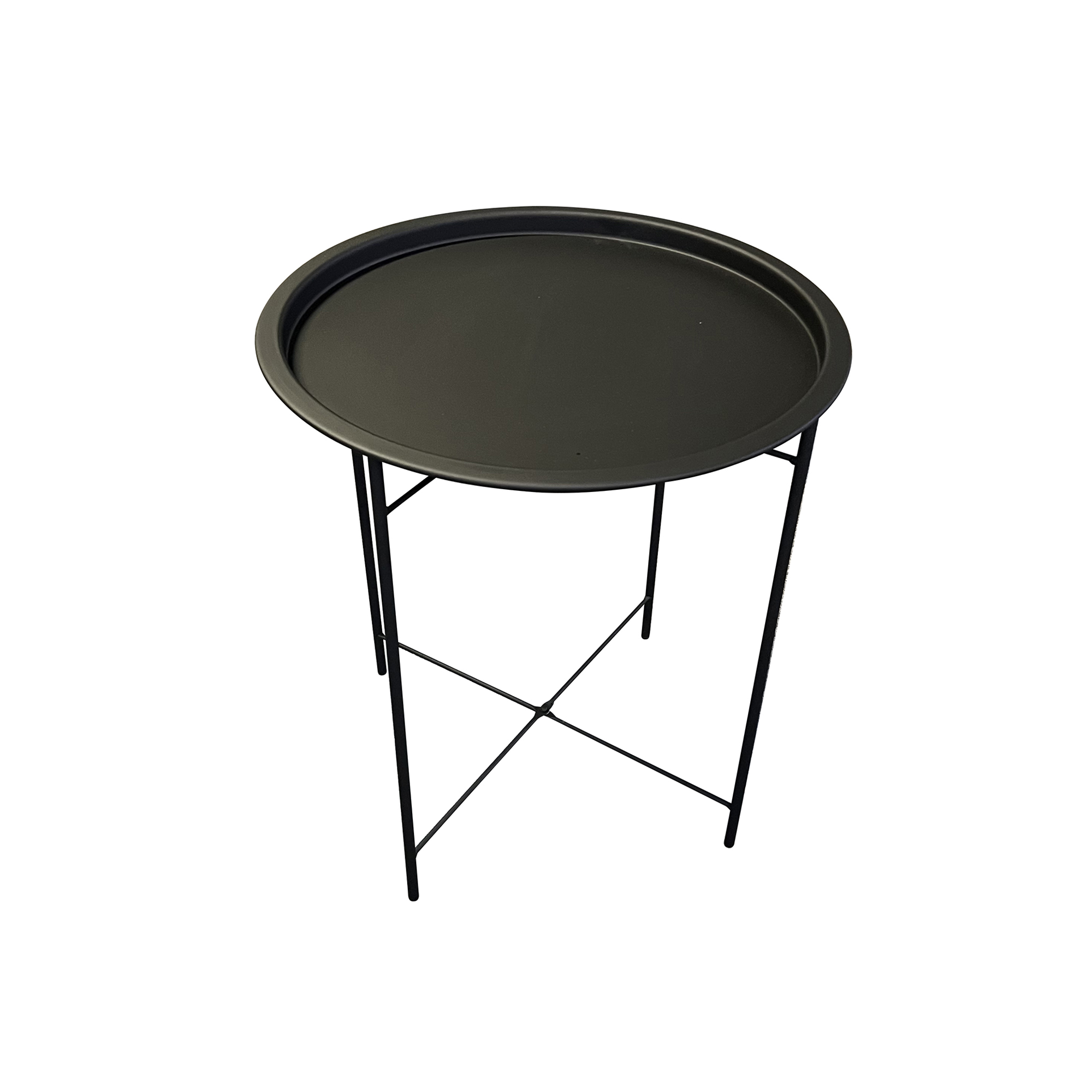 Antracitový ocelový zahradní stolek Denise fi 45 cm PATIO