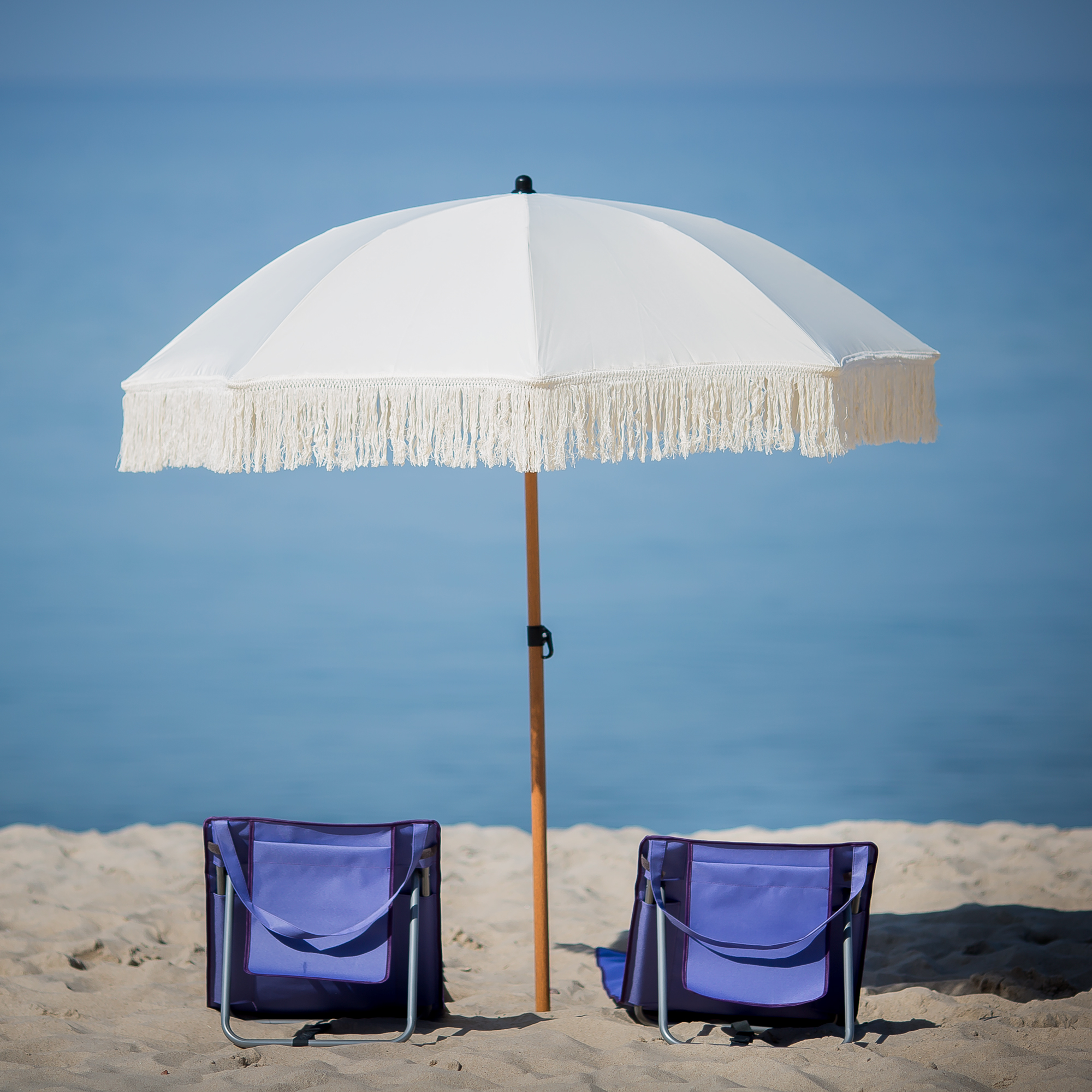 Strandschirm mit Fransen 2 m PATIO