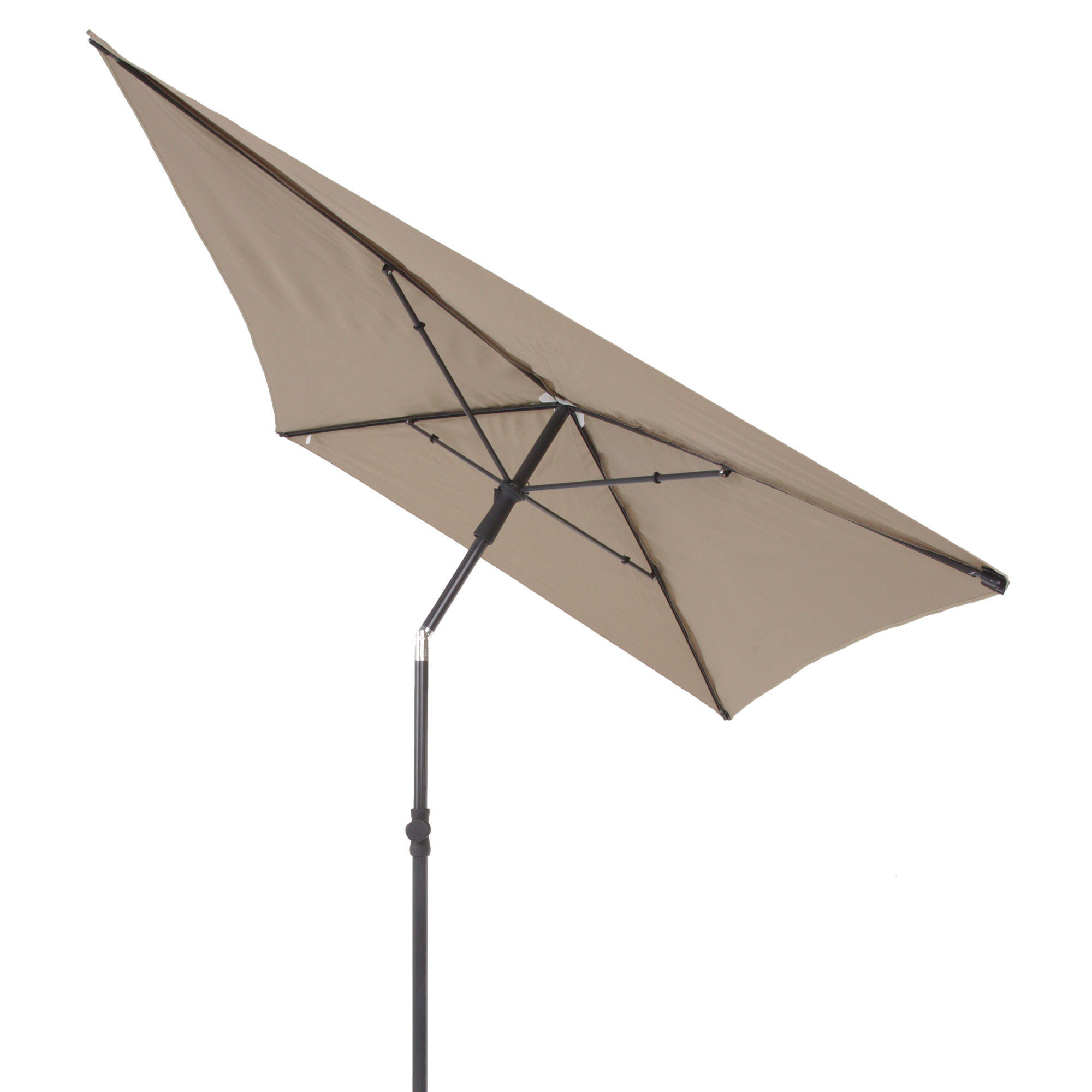 Slunečník na balkón taupe 210 x 140 cm PATIO