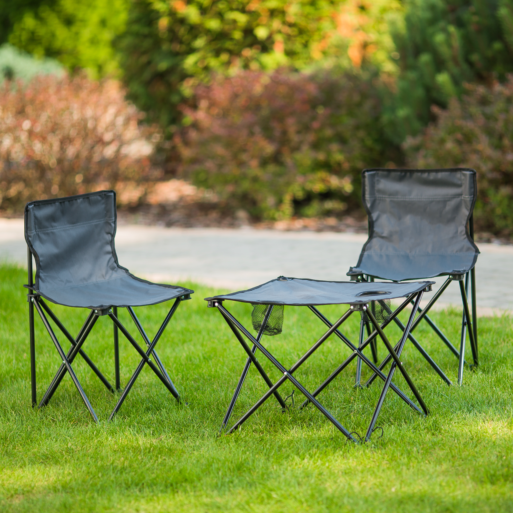 Súprava kempingového nábytku Camping Antracit PATIO