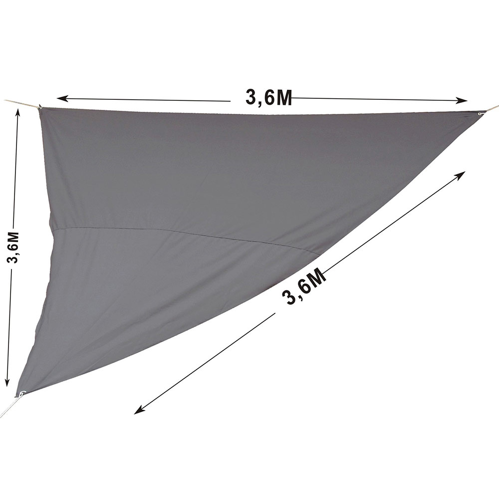 Záhradná plachta proti slnku antracit 3,6 x 3,6 x 3,6 m PATIO