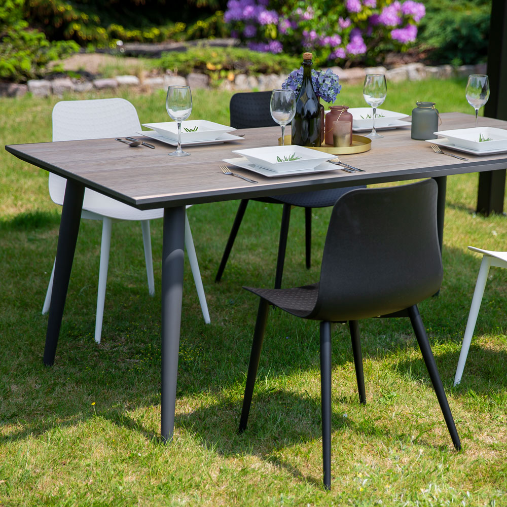 Zahradní stůl s keramickou deskou Hugo Brown 180 x 90 x 72 cm PATIO (bez židlí)