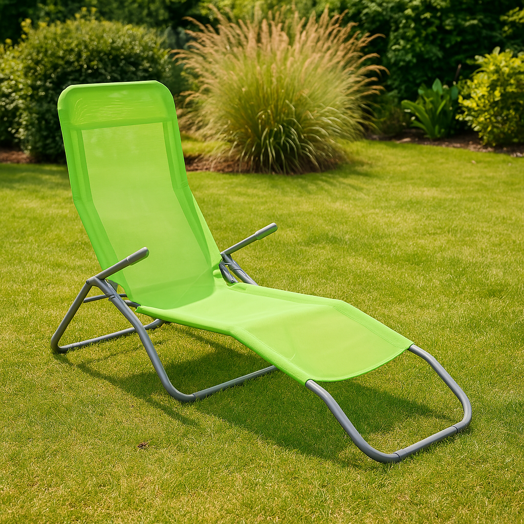 Tumbona plegable verde PATIO