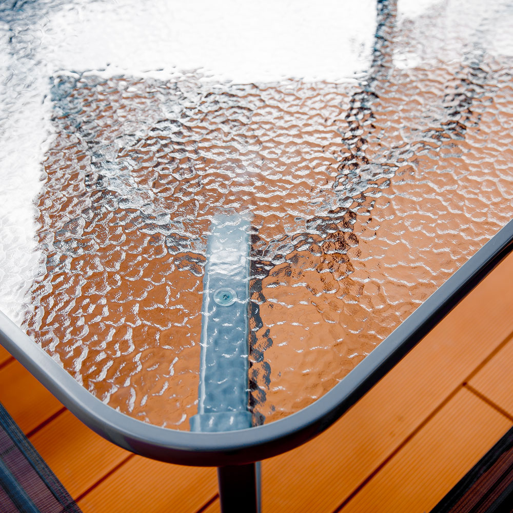 Komplet mebli ogrodowych z parasolem Evora srebrny PATIO II GAT