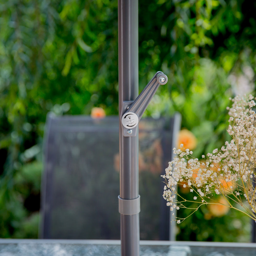 Komplet mebli ogrodowych z parasolem Evora srebrny PATIO II GAT