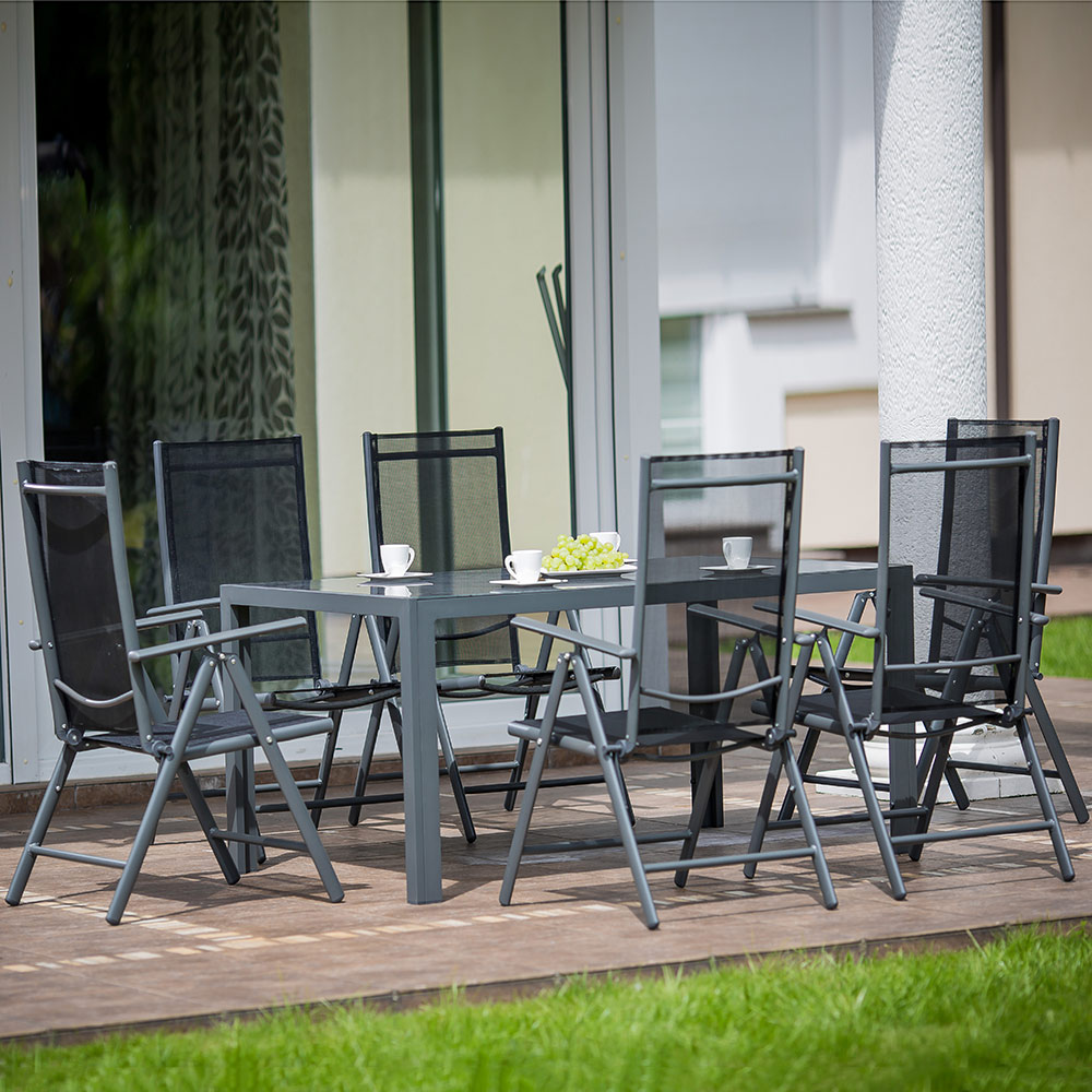 Zahradní stůl Conrad Antracit 150 x 90 x 72 cm PATIO ( bez židlí)