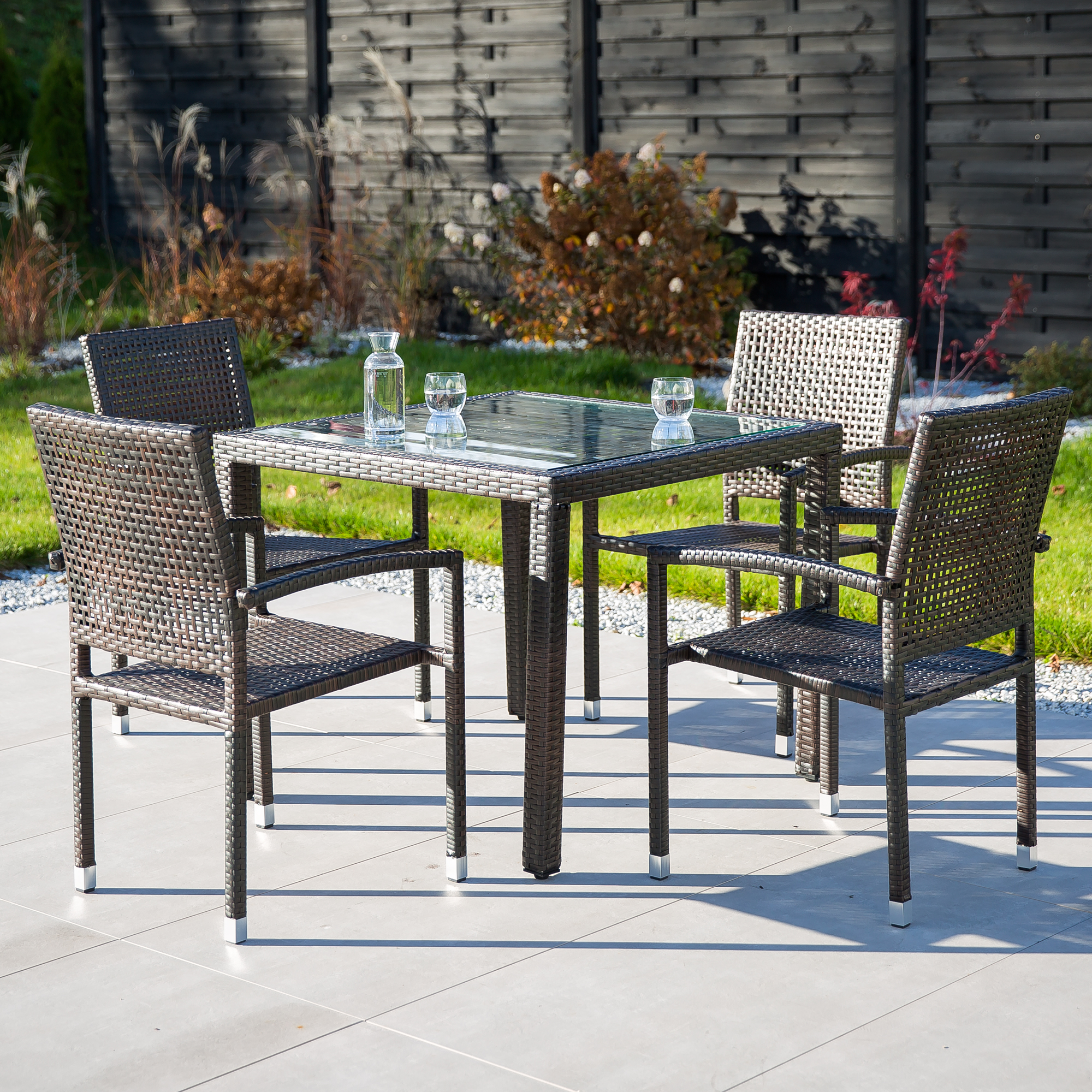 Garten Möbel Set 5 Tlg. Loretta braun PATIO