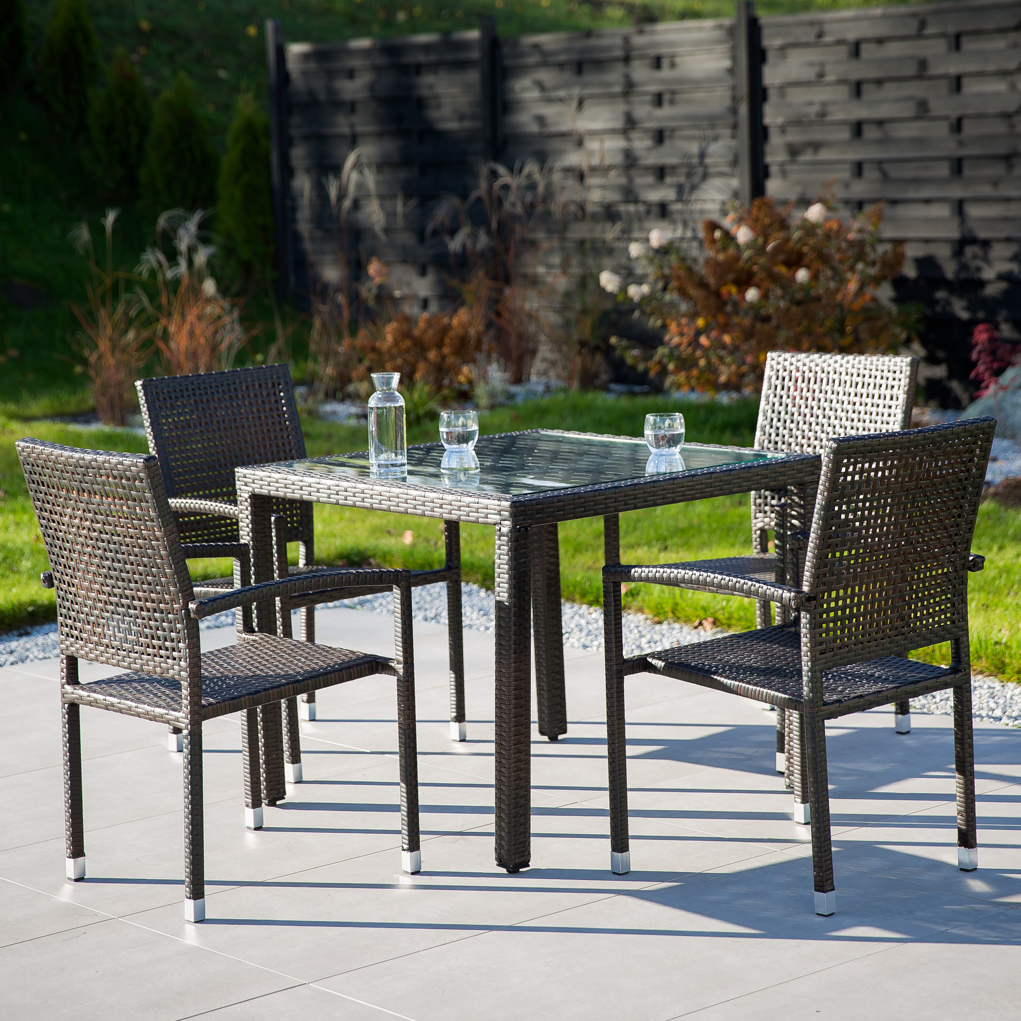 Garten Möbel Set 5 Tlg. Loretta braun PATIO