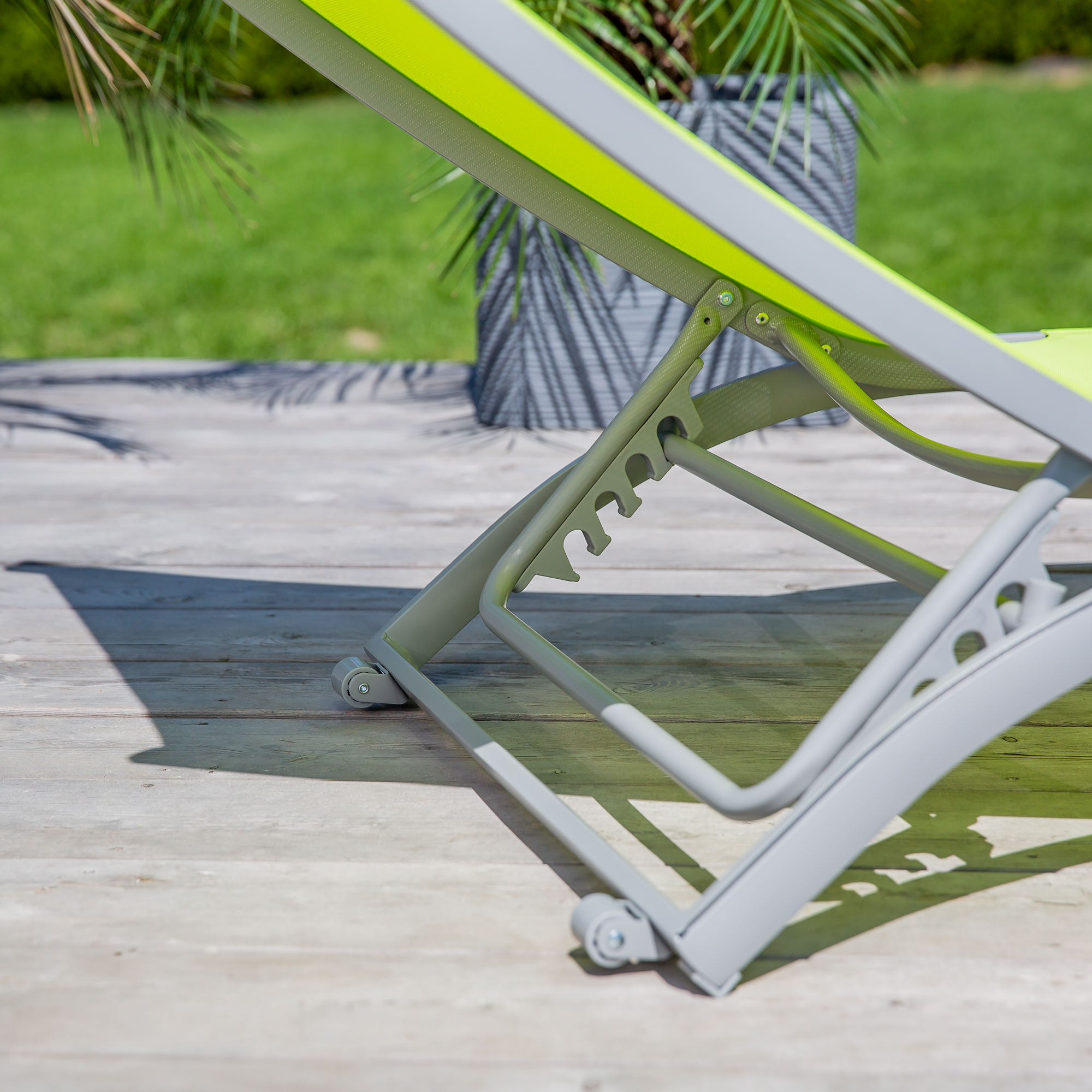 Lettino prendisole Summer 5 posizioni lime PATIO