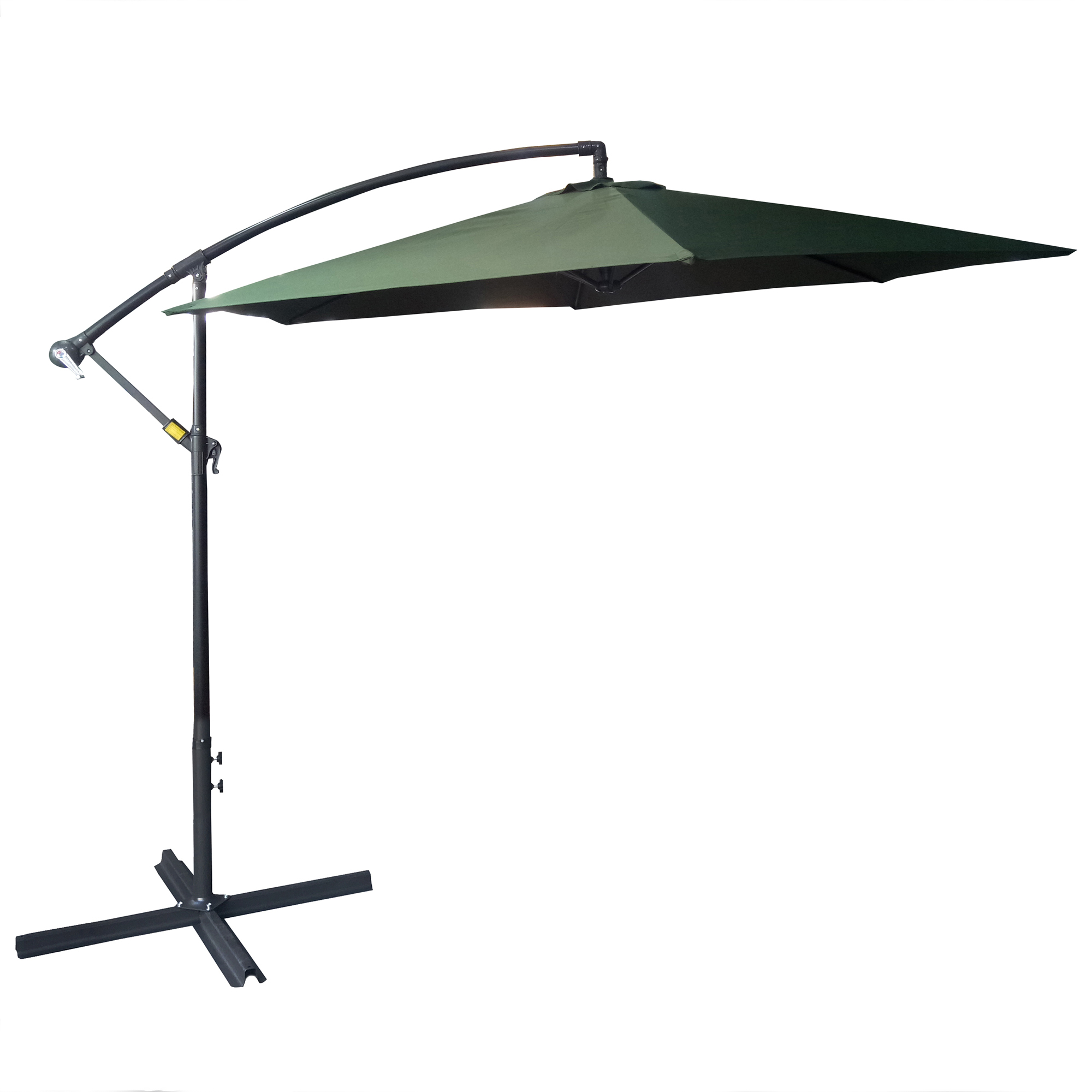 Zahradní ocelový slunečník s boční nohou Green 3 m PATIO