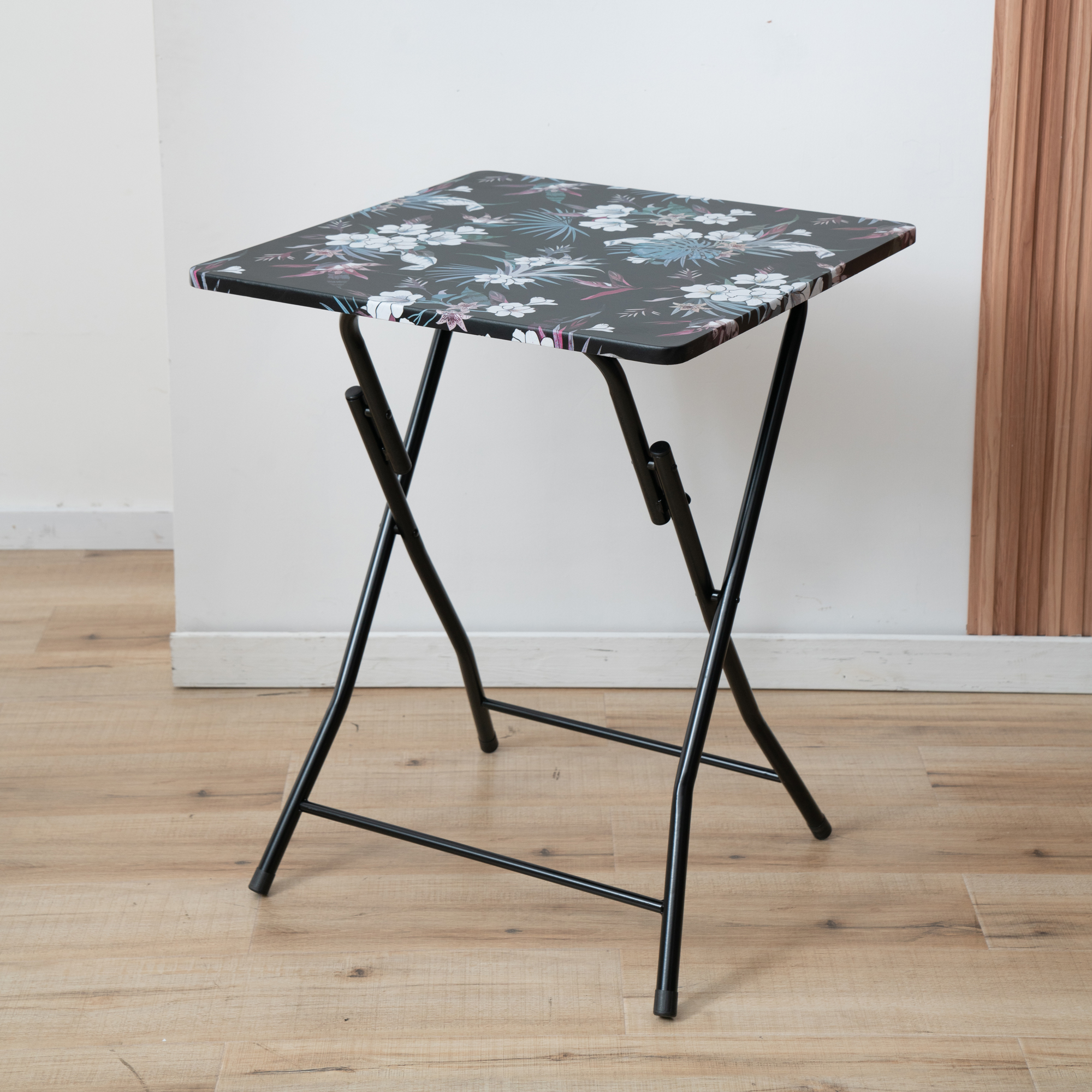 Skladací turistický stôl Flower Black 60 x 60 cm PATIO