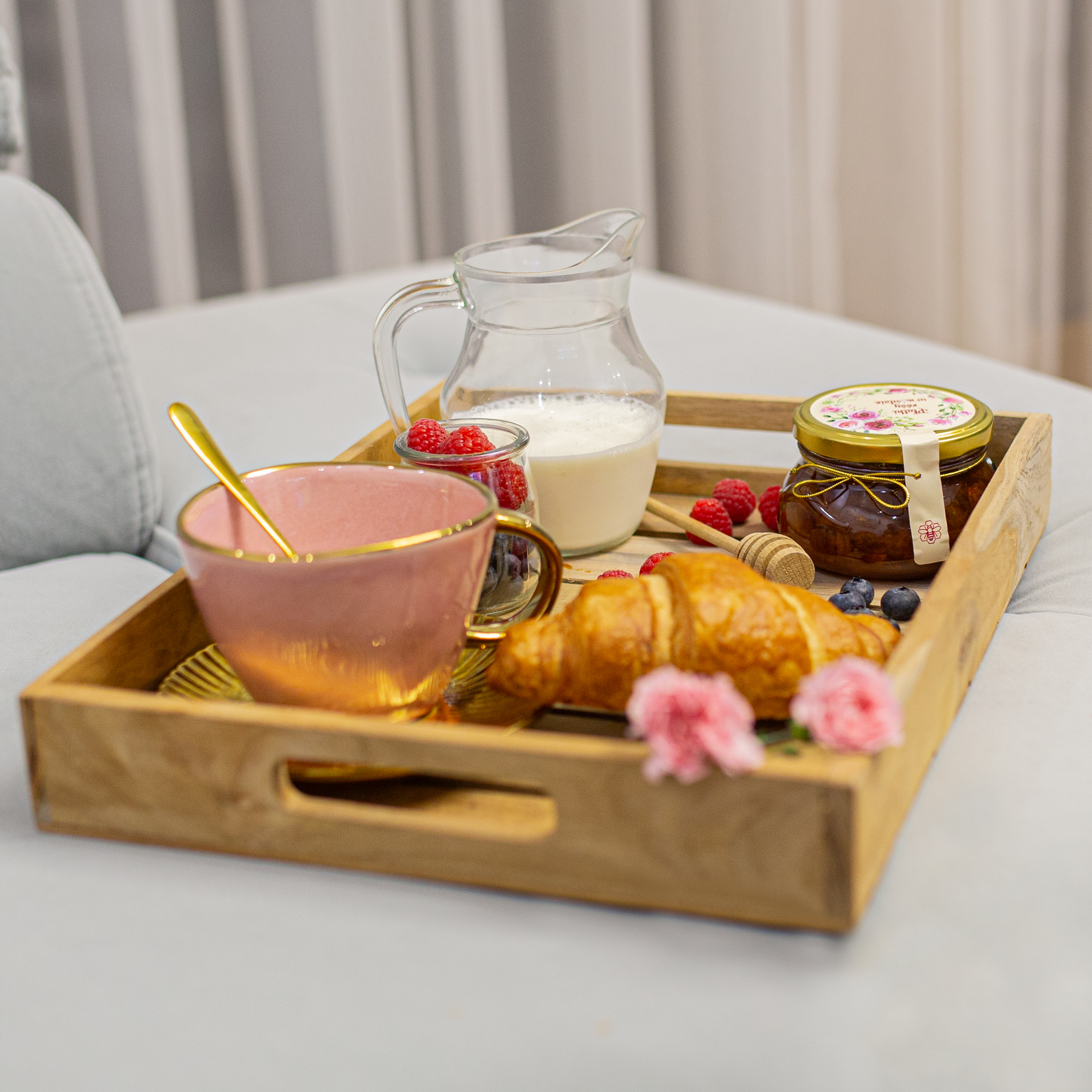 3 Tabletts aus Teakholz TWEAKWOOD