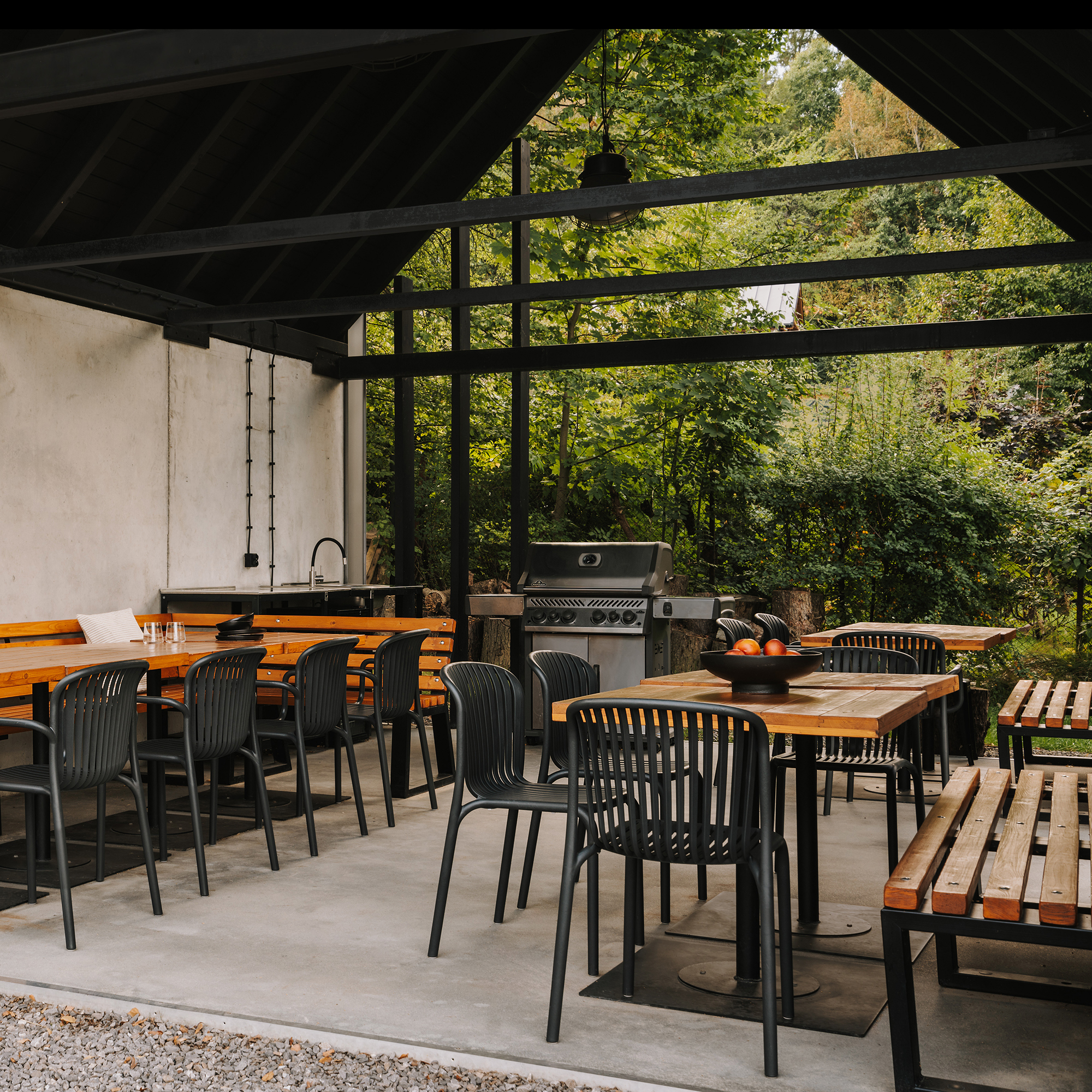 Sedia da giardino Brene Carbon FERNE