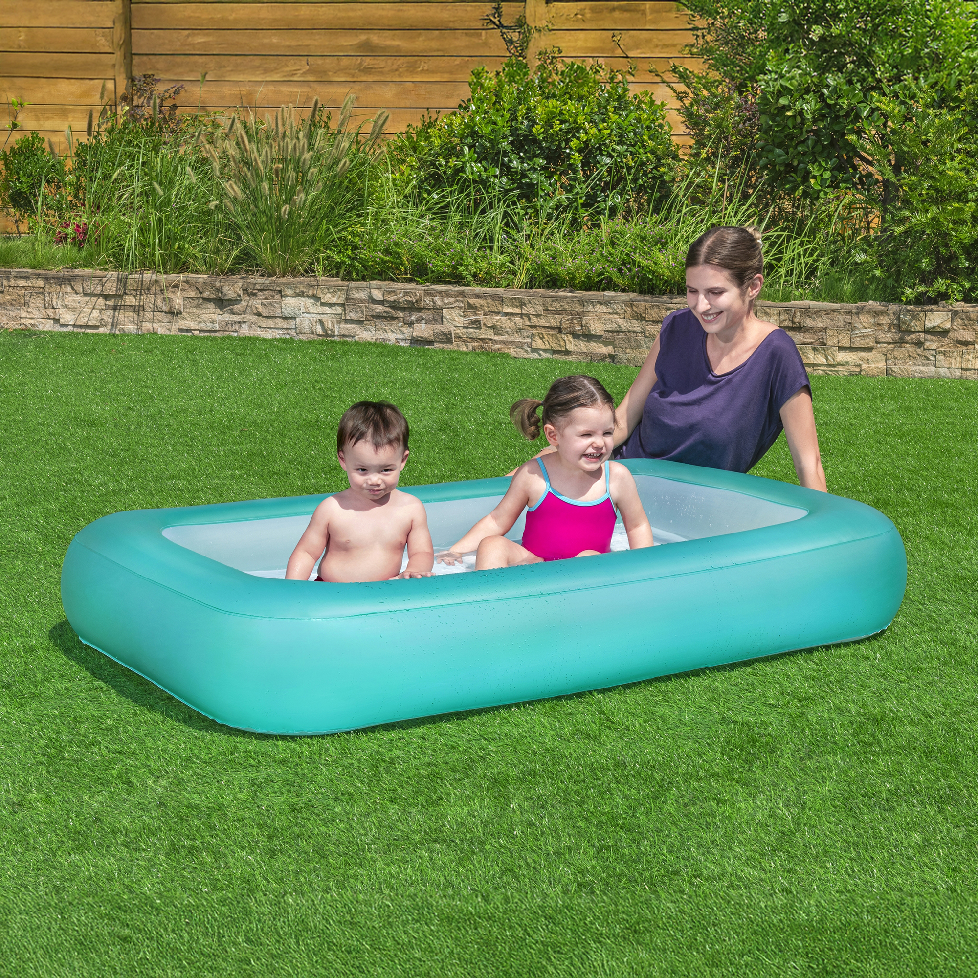 Nafukovací bazén Aquababes 165 x 104 x 25 cm MIX BAREV BESTWAY (MODRÝ NEBO RŮŽOVÝ)