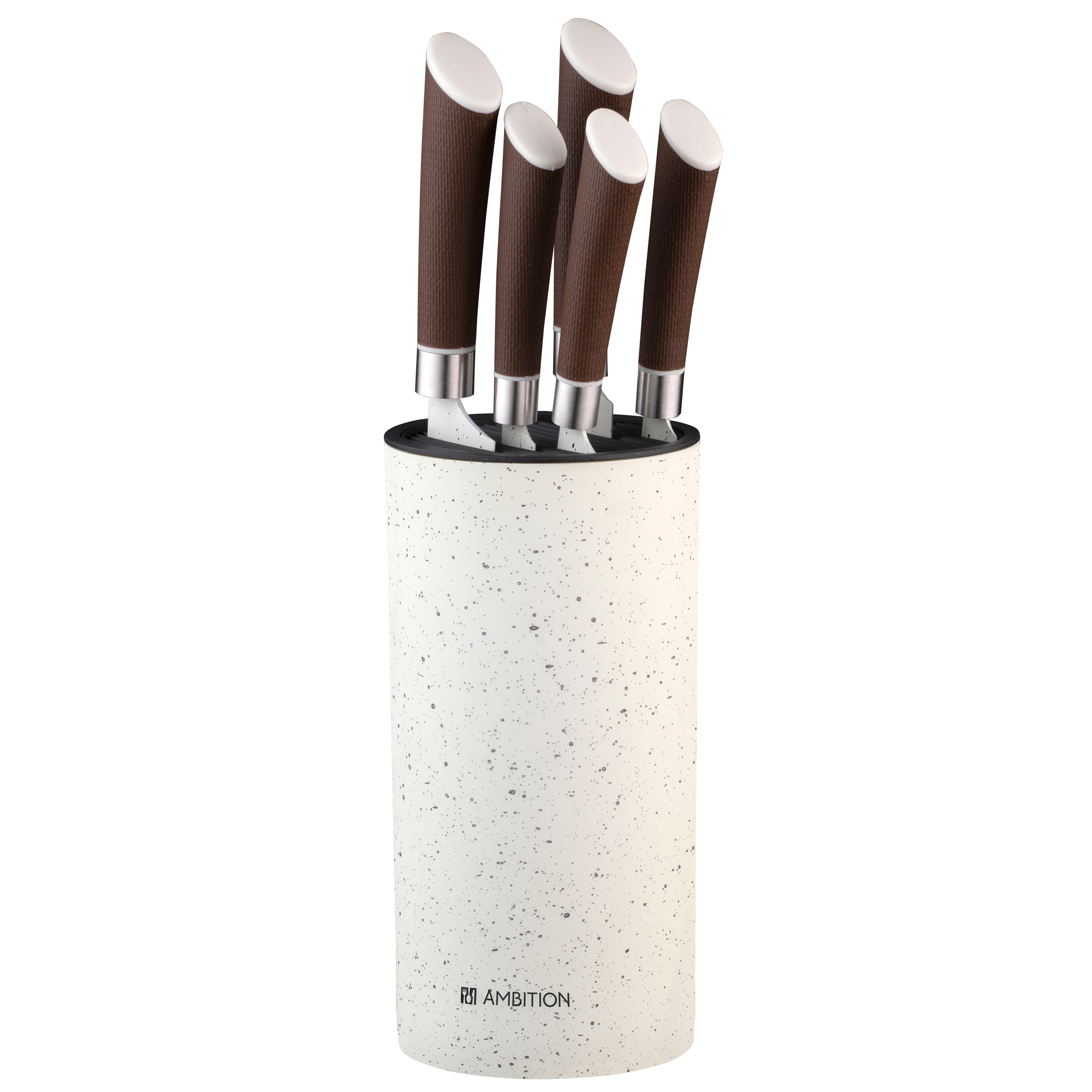 Set di 5 coltelli da cucina Nature con ceppo AMBITION
