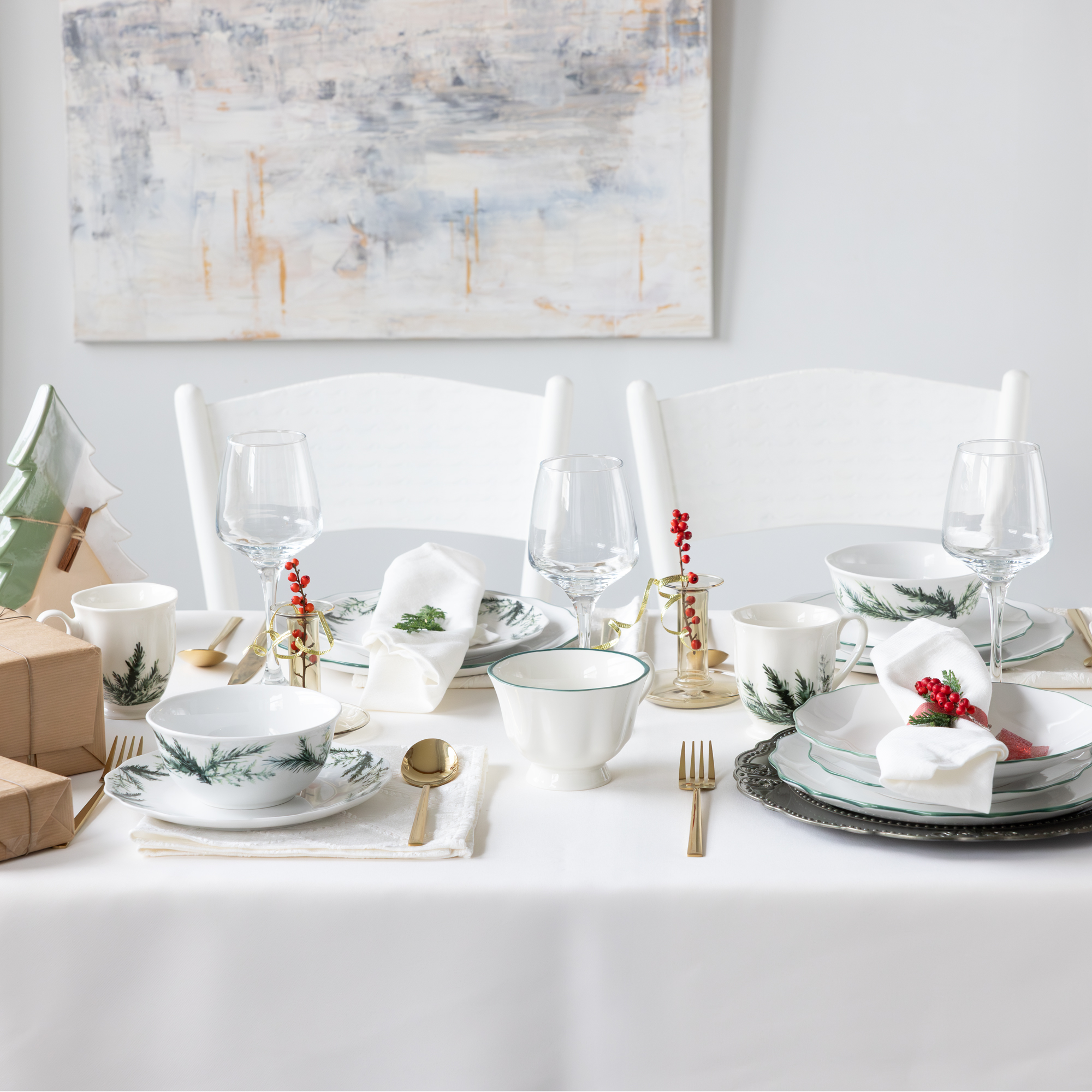 Porcelánová salátová miska Verge Pine 14 cm AMBITION