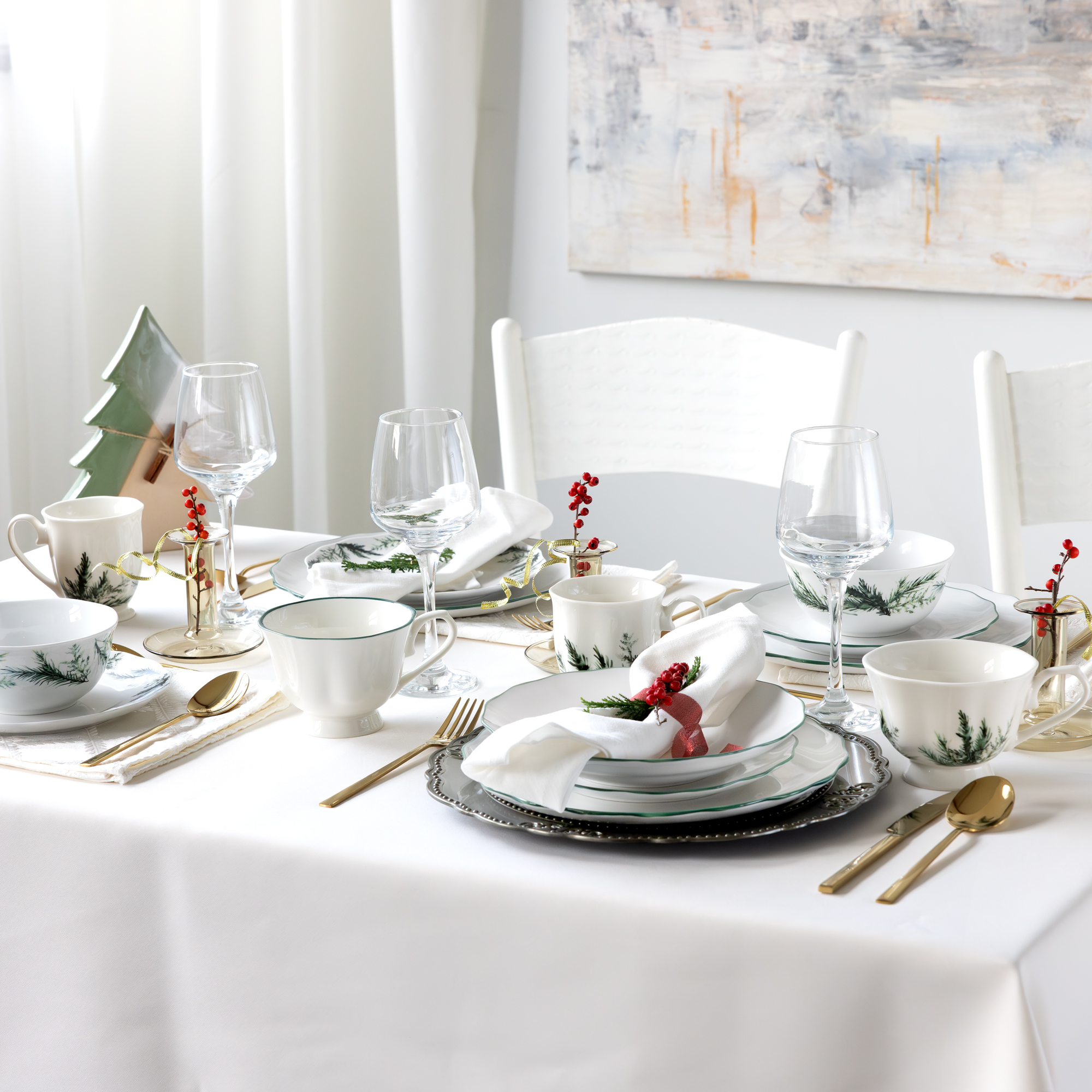 Porcelánová salátová miska Verge Pine 14 cm AMBITION