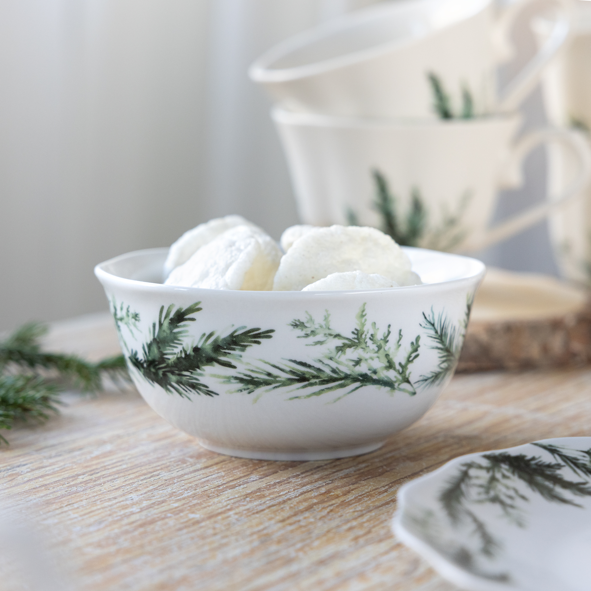 Porcelánová salátová miska Verge Pine 14 cm AMBITION