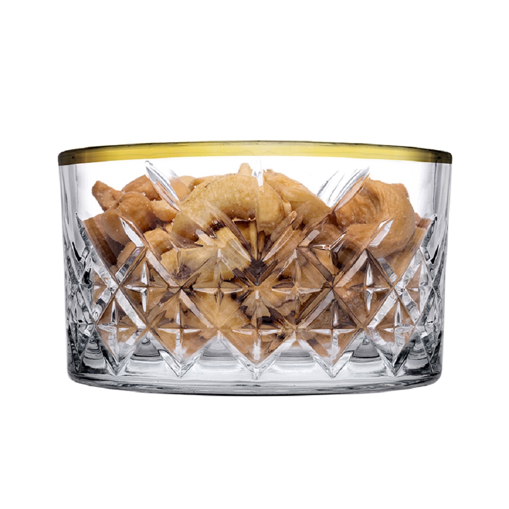 Set om 2 glas och en skål Timeless Gold 345 / 255 ml PASABAHCE