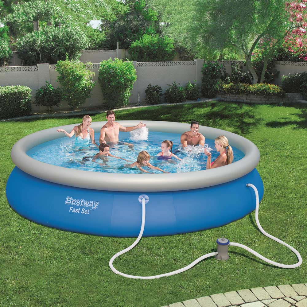 Schnellaufbaupool Fast Set™ Pool  457 x 84 cm mit Filterpumpe BESTWAY