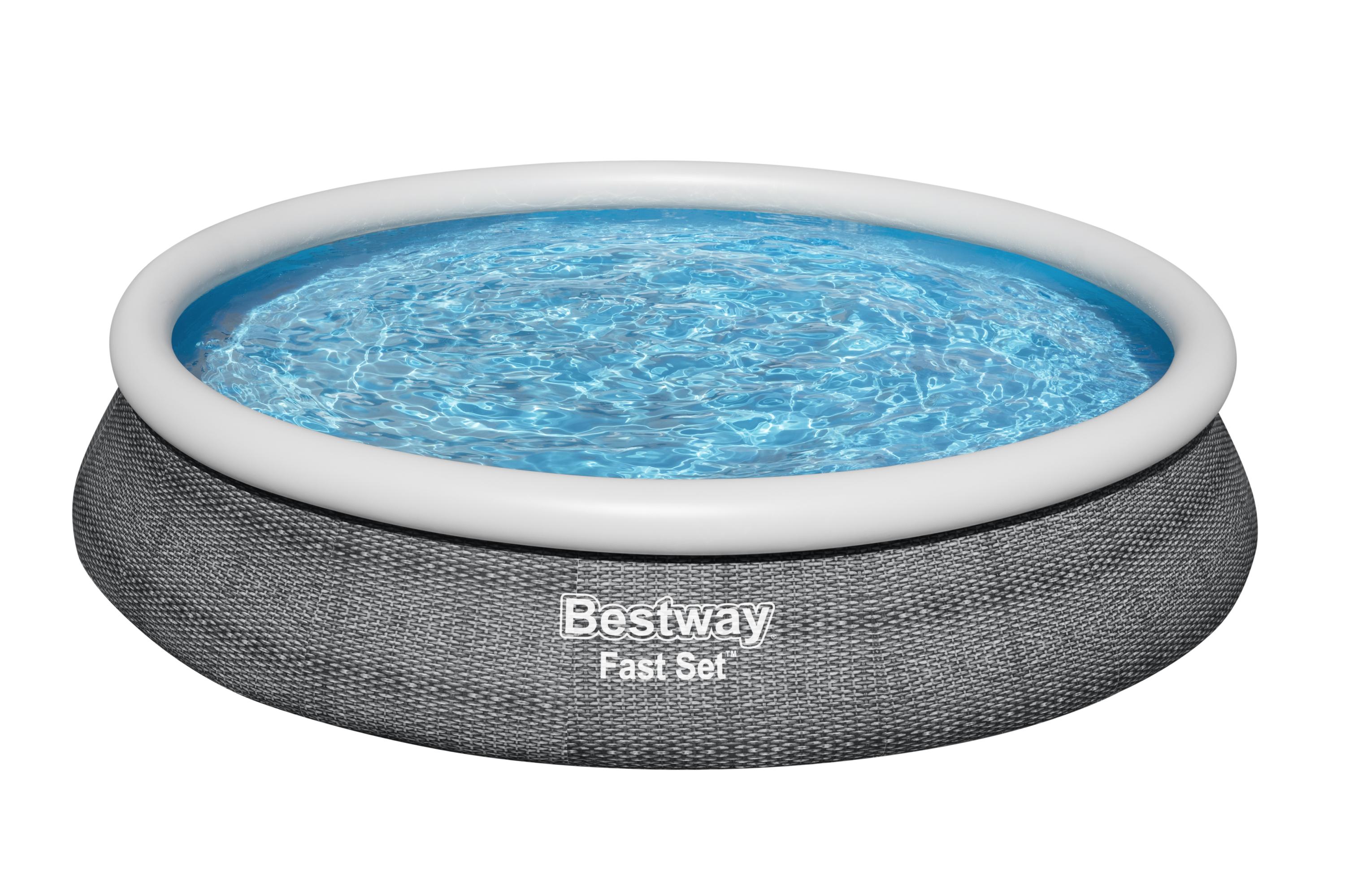 Schnellaufbaupool Fast Set 457 x 84 cm grau BESTWAY