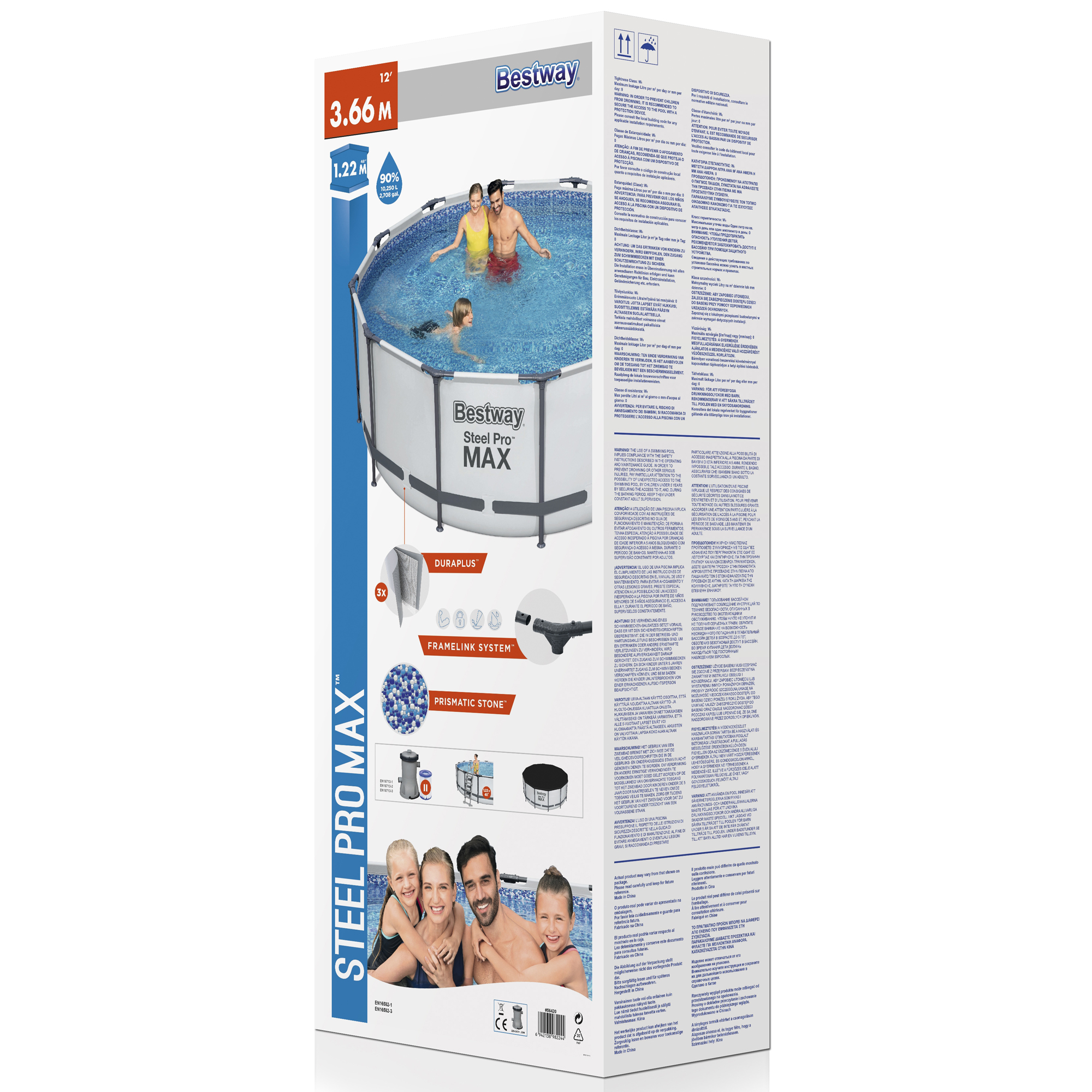 Pool mit Gestell Steel Pro Max 366 x 122 cm 10250 l 5 in 1 BESTWAY