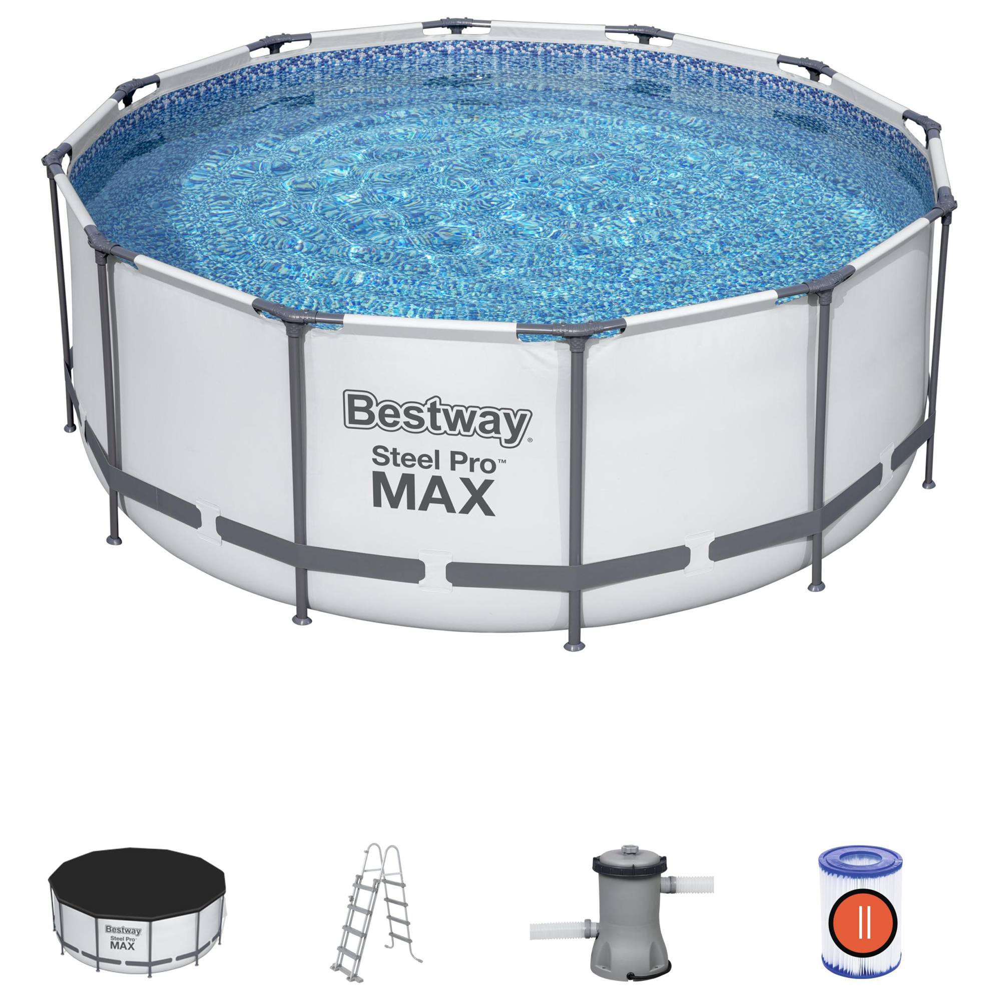 Pool mit Gestell Steel Pro Max 366 x 122 cm 10250 l 5 in 1 BESTWAY