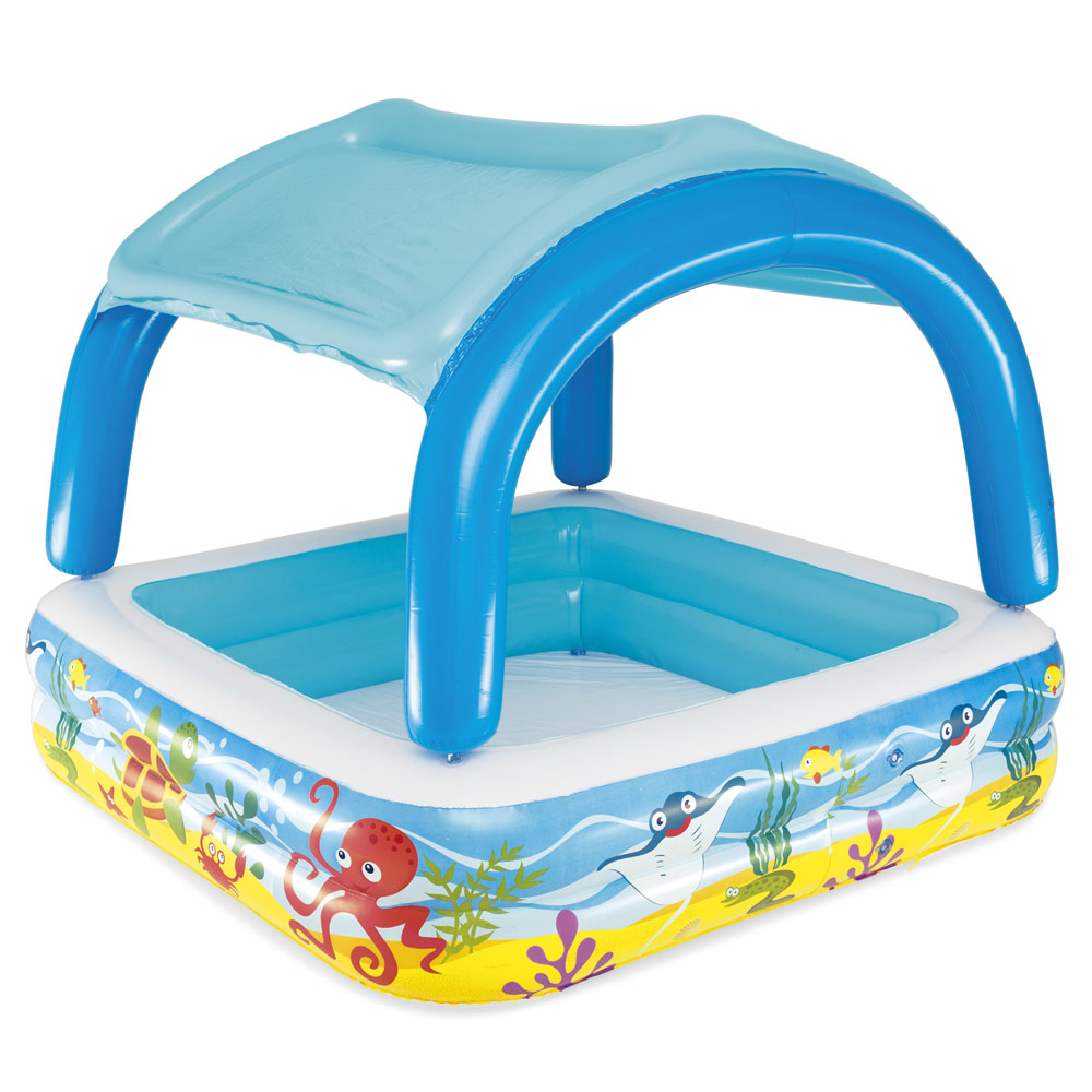 Inflatable swimming pool with roof 147 x 147 x 122 cm BESTWAY