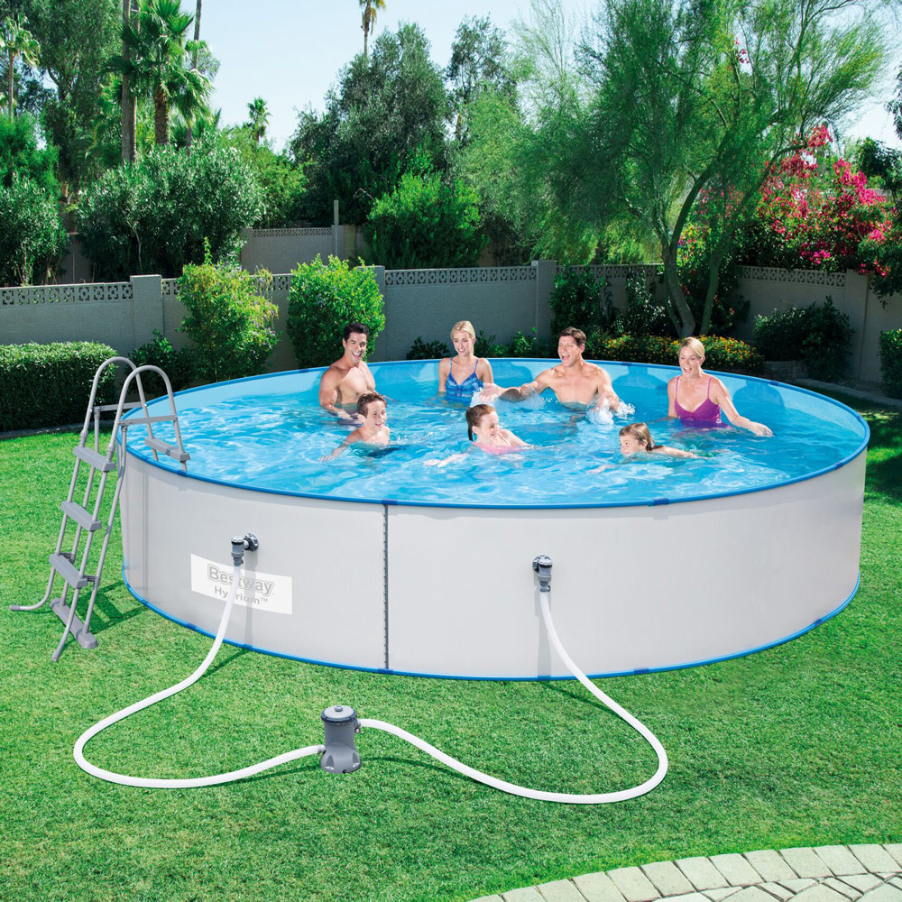 Runder Pool mit einem Metallrahmen Hydrium Splasher 460 x 90 cm 14110 l BESTWAY