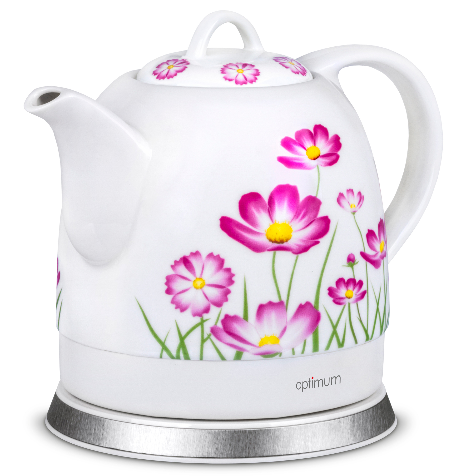 Czajnik elektryczny ceramiczny 1 l CJS-1310 kwiaty OPTIMUM