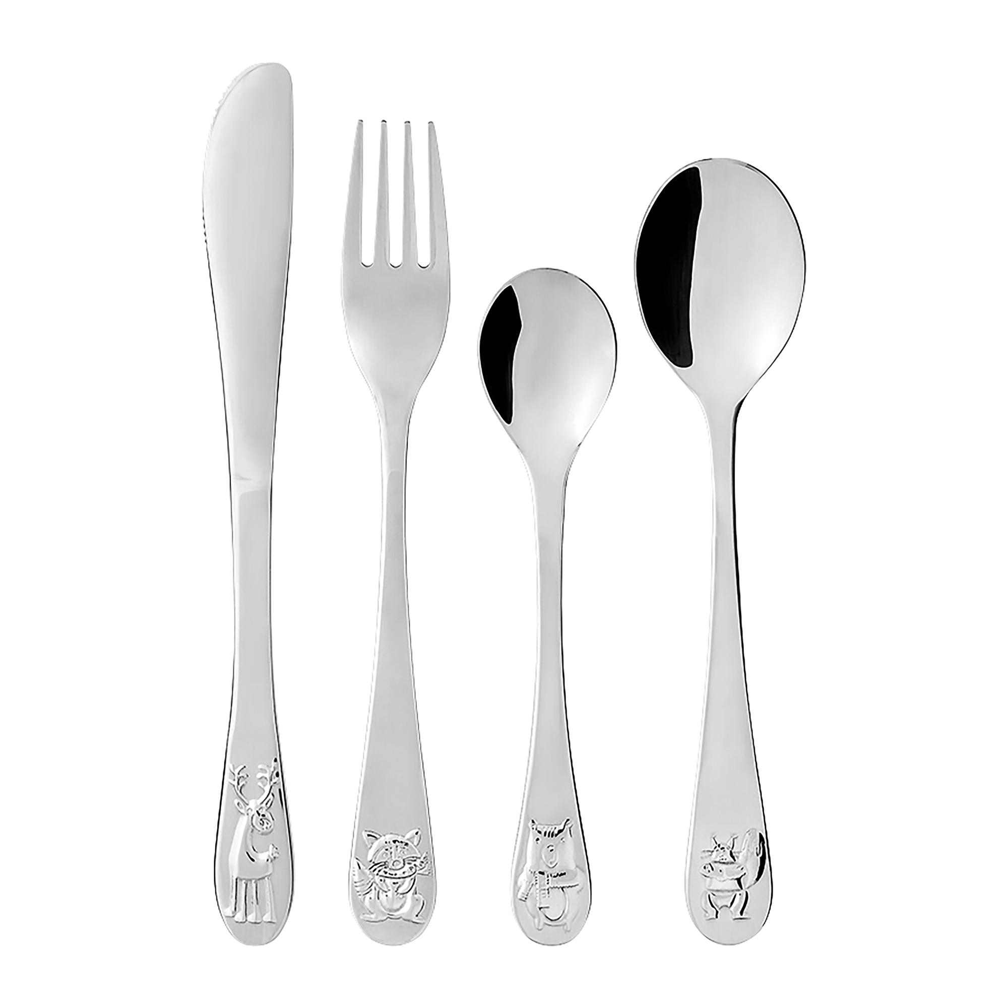 Komplet 4 sztućców dla dzieci Forest Team AMBITION JUNIOR