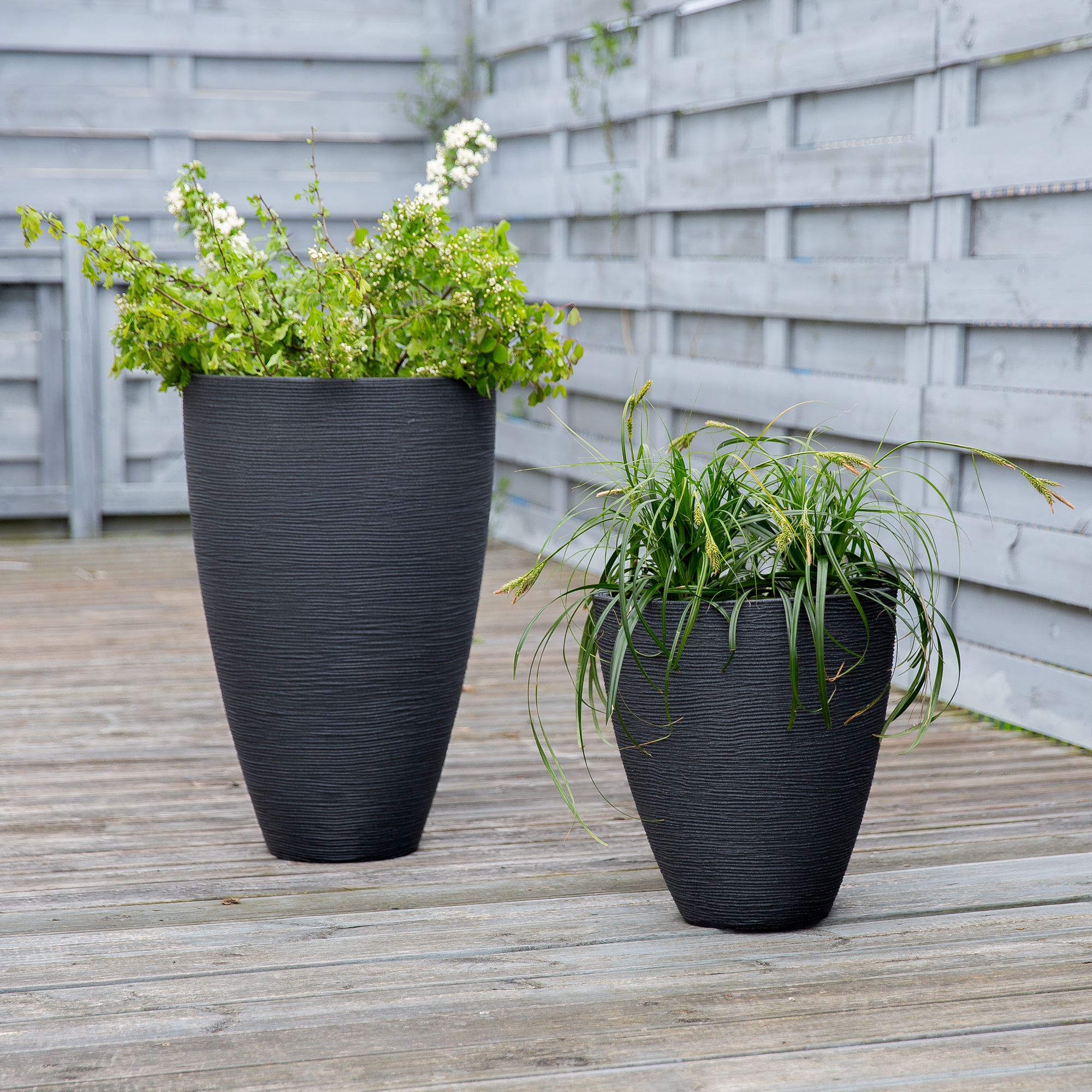 Pflanzkübel rund 28 x 43 cm anthrazit PATIO