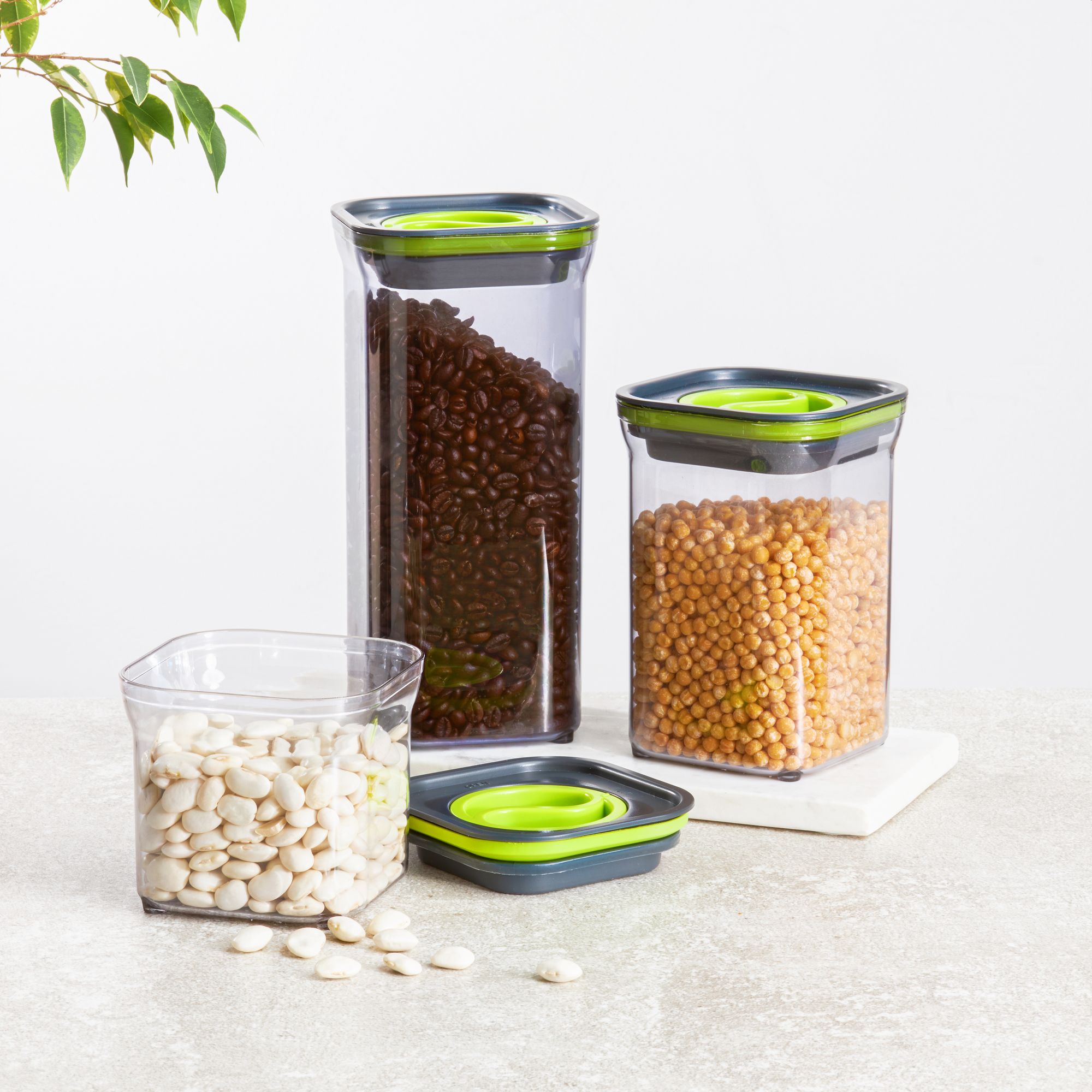 Vakuumbehälter 1,5l Twist grau / grün AMBITION