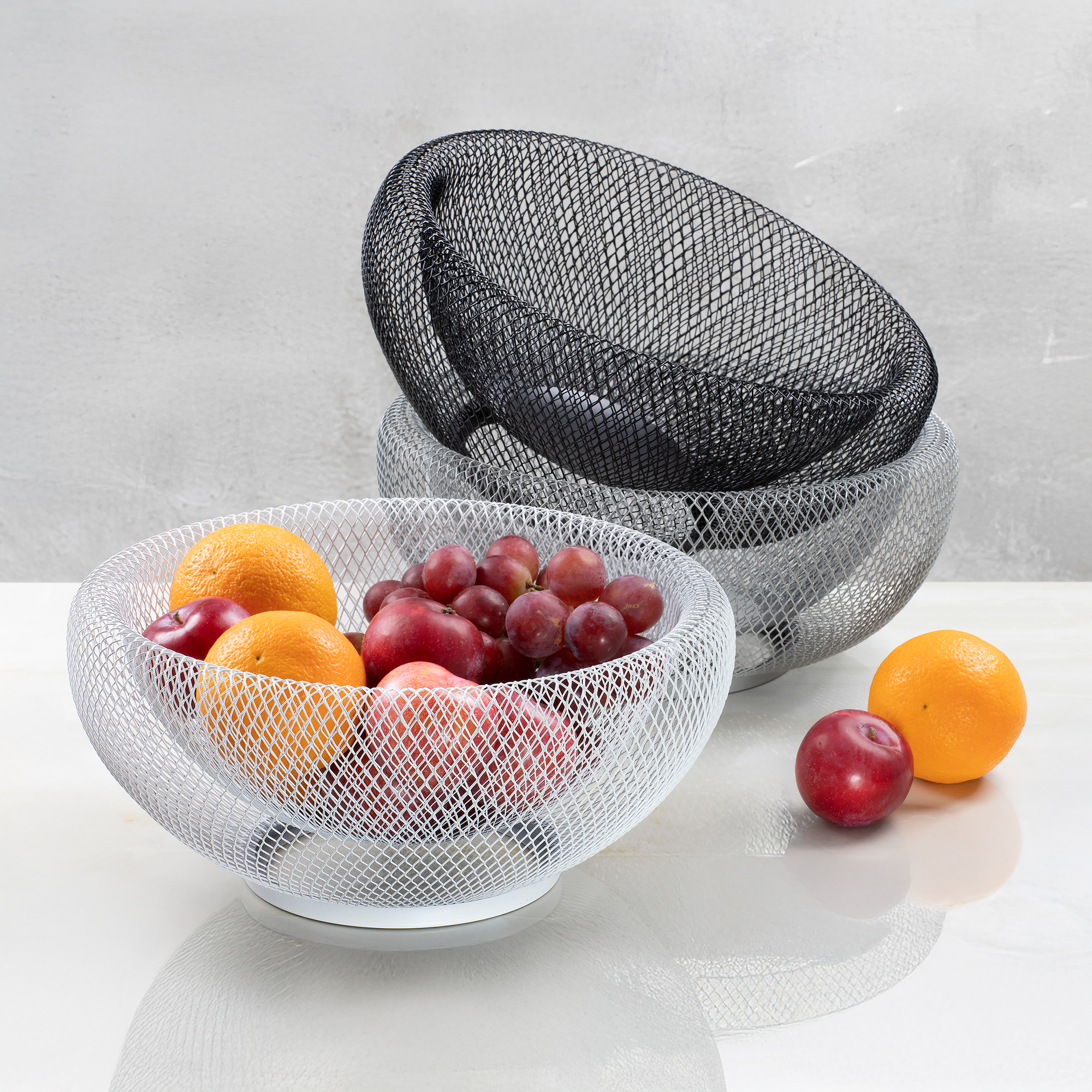 Obstkorb Frutti 29 cm weiß AMBITION