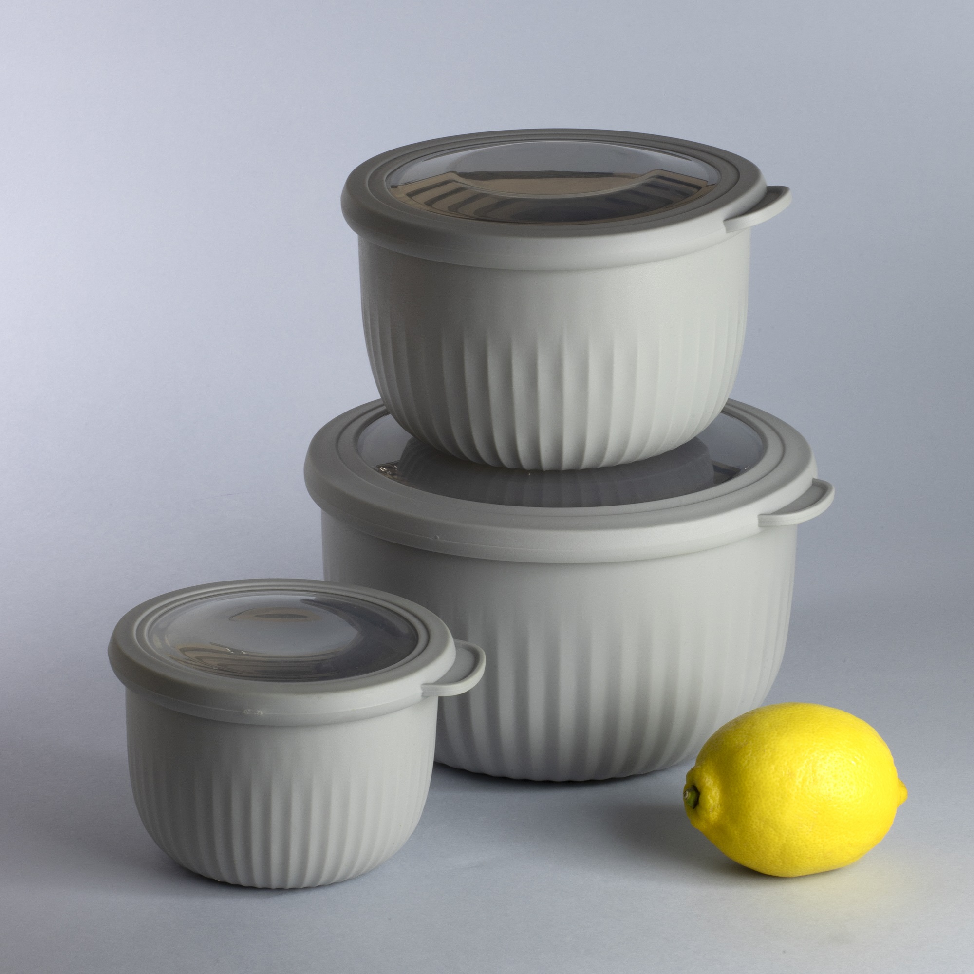 Zestaw misek kuchennych Chiuso 6-elementowy szary AMBITION