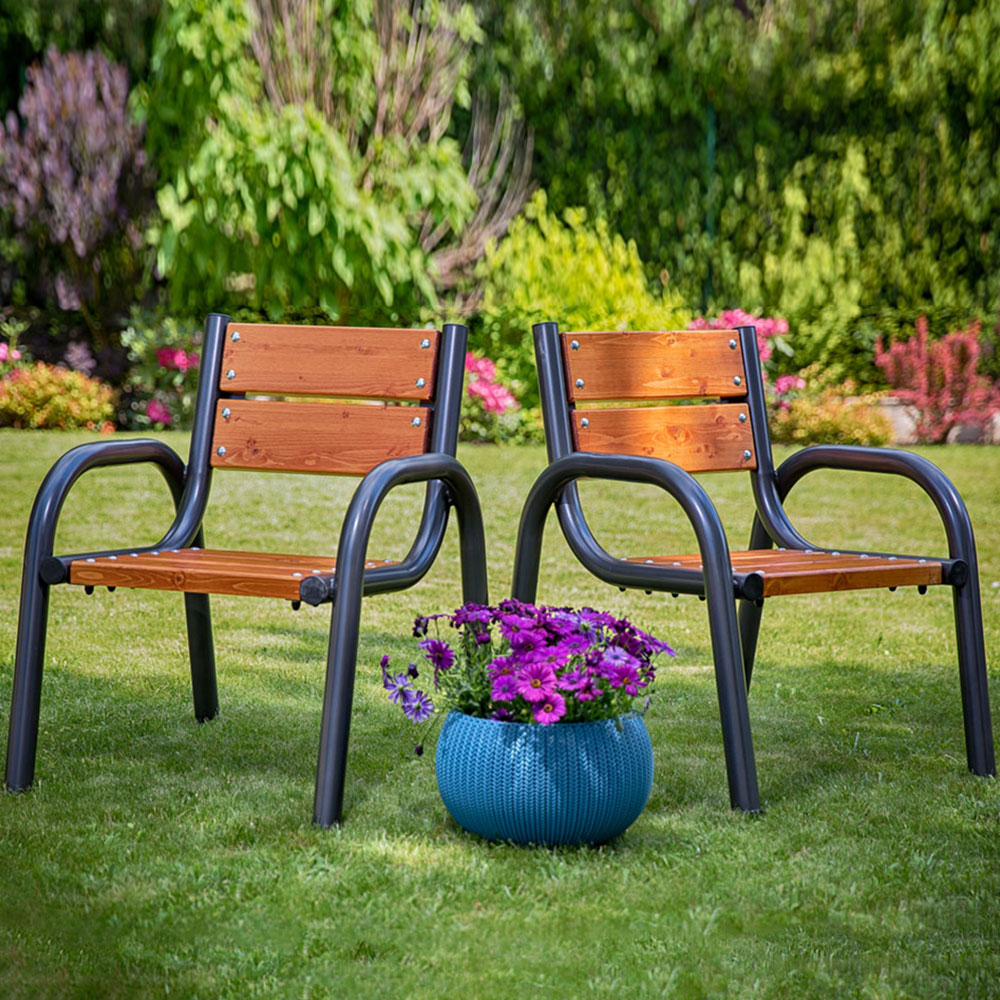 Dřevěná zahradní židle Park Lux 65 x 74 x 86 cm PATIO