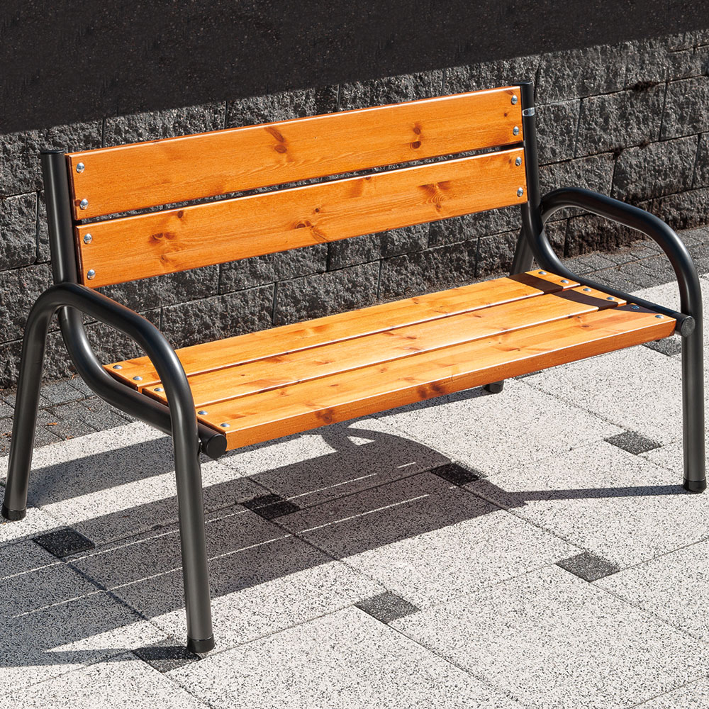 Trädgårdsbänk med ryggstöd Park Lux PATIO