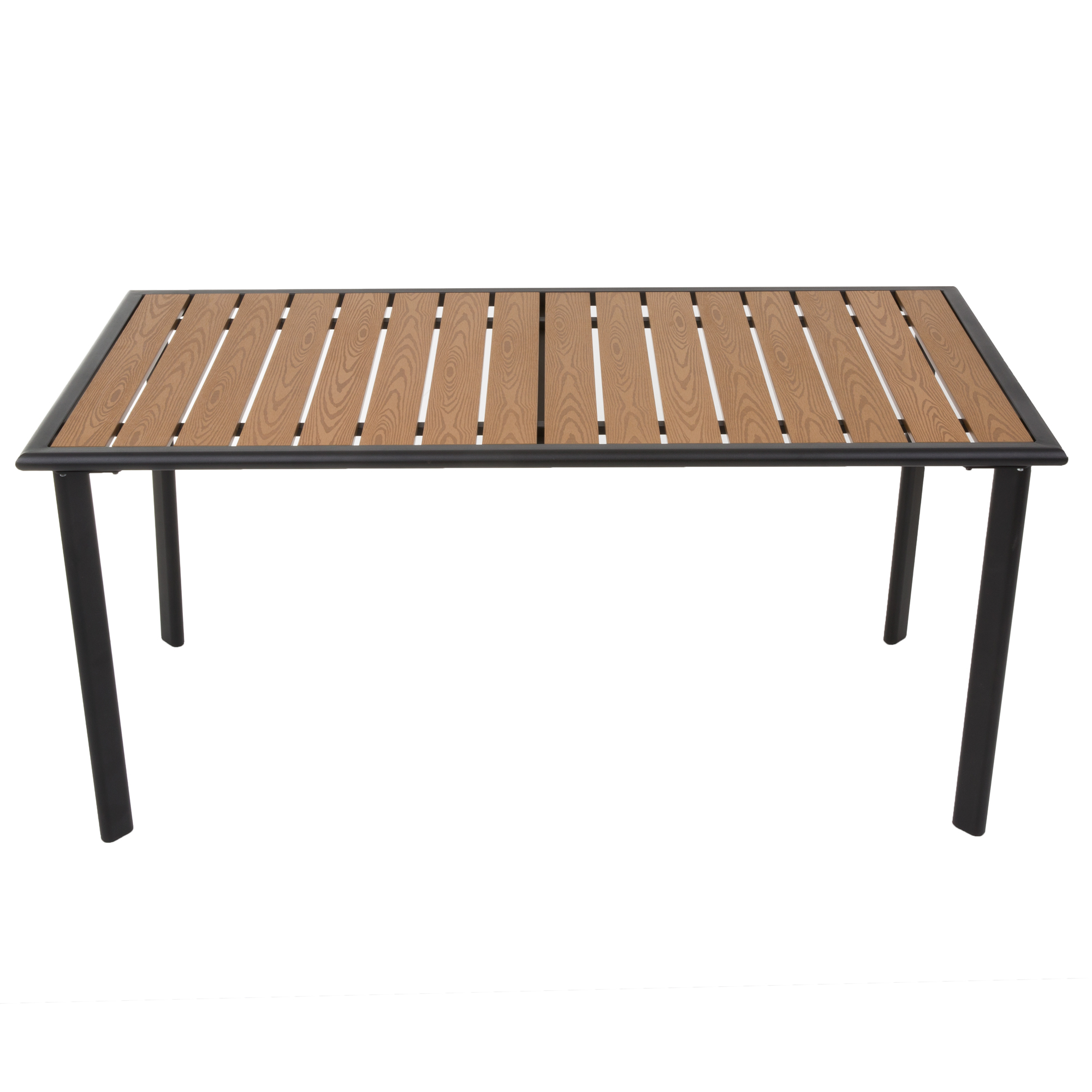 Hnědý zahradní stůl Solar 160 x 90 cm PATIO (bez židlí)