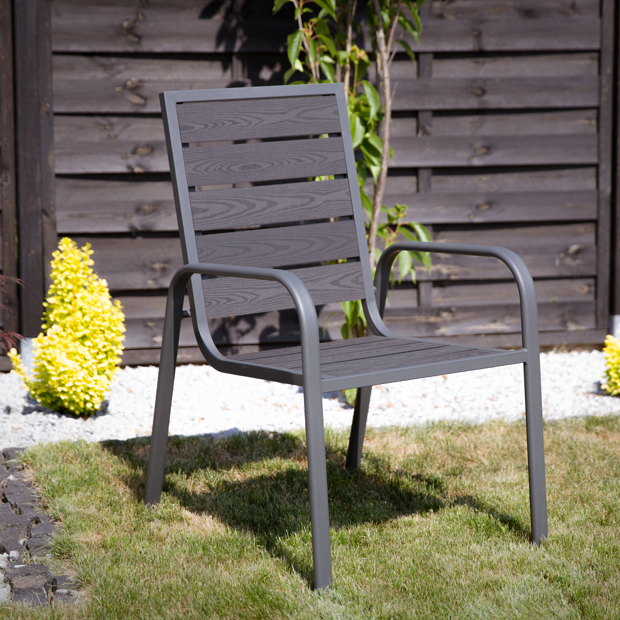 Trädgårdsstol Solar antracit PATIO  