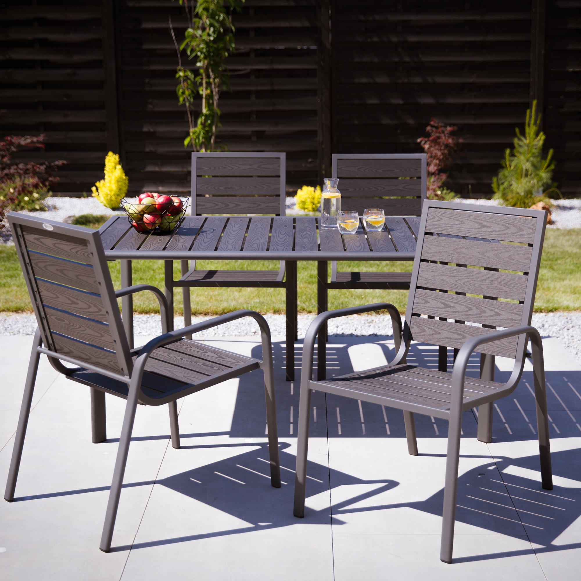 Tavolo da giardino 160 x 90 cm Solar antracite PATIO