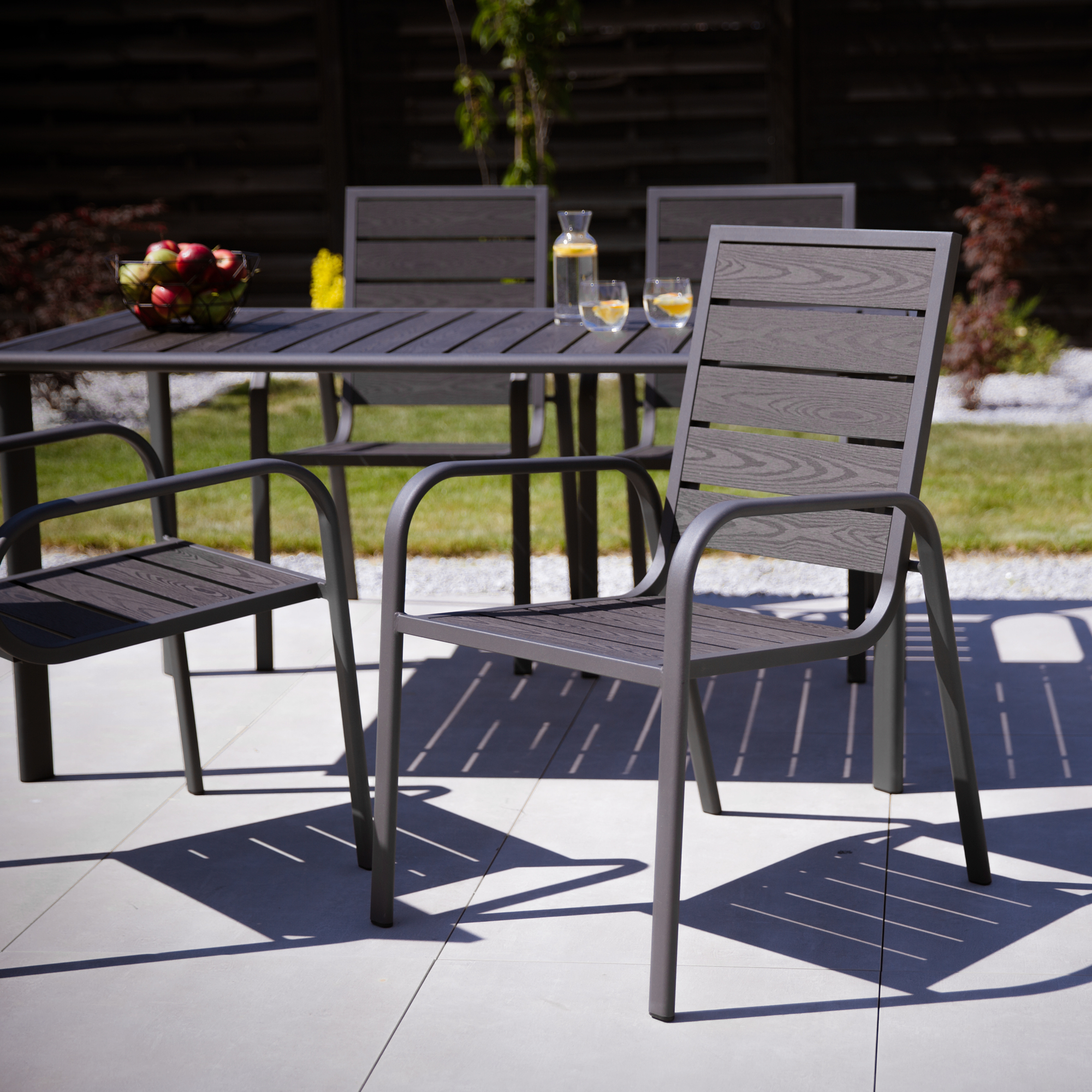 Trädgårdsstol Solar antracit PATIO  