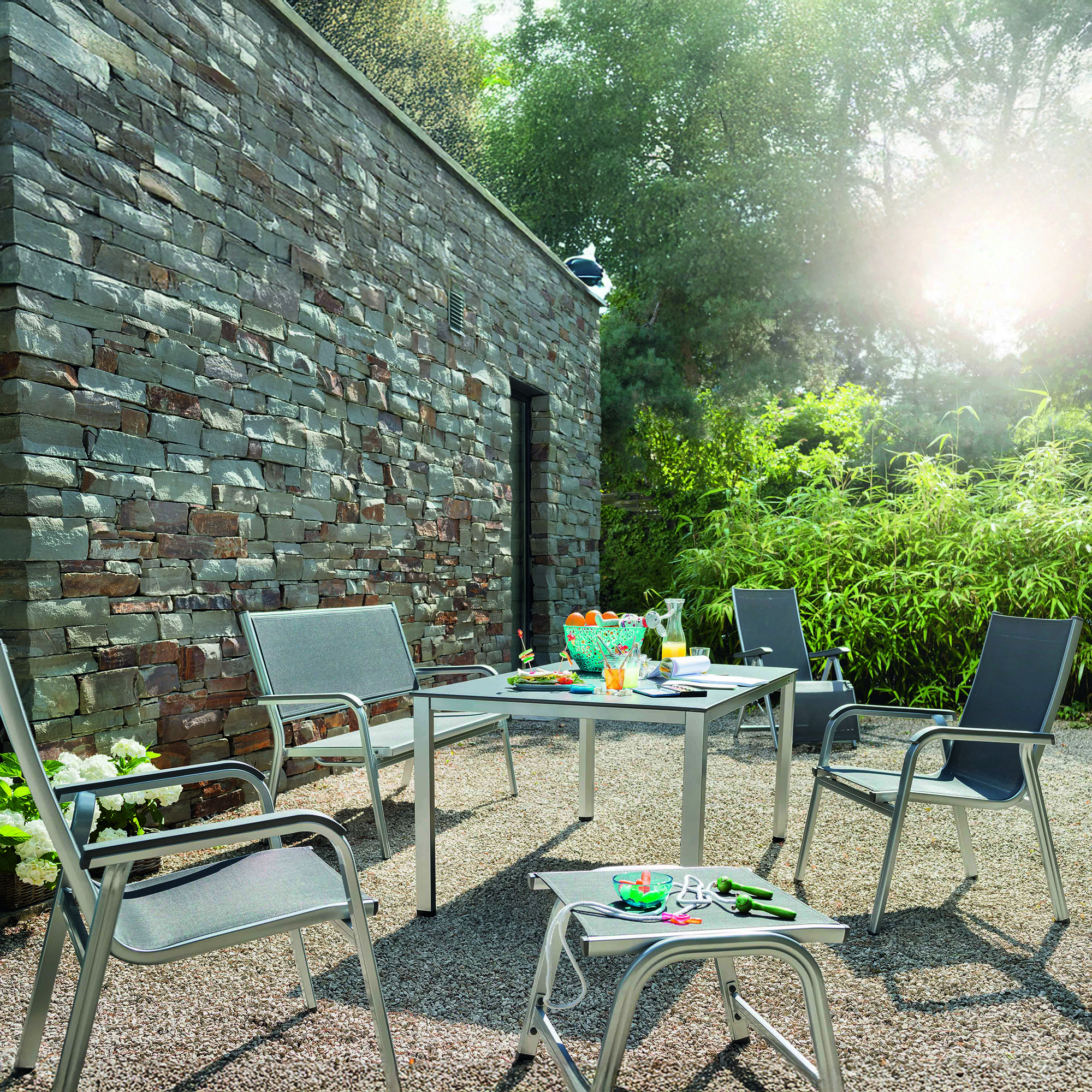 Gartenstuhl Gestell Cubic 95 x 95 cm Silber KETTLER 0311919-0000