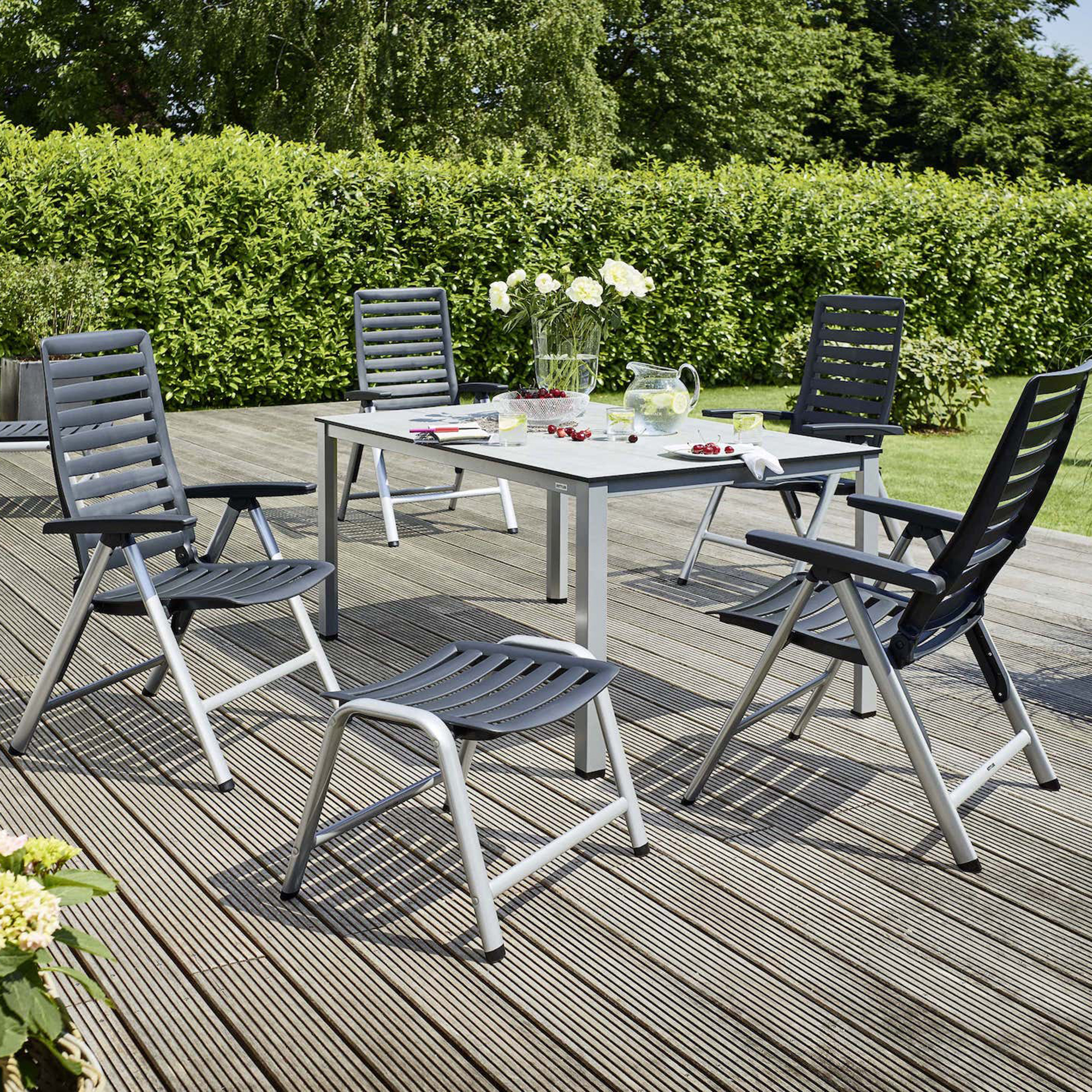 Gartenstuhl Gestell Cubic 95 x 95 cm Silber KETTLER 0311919-0000