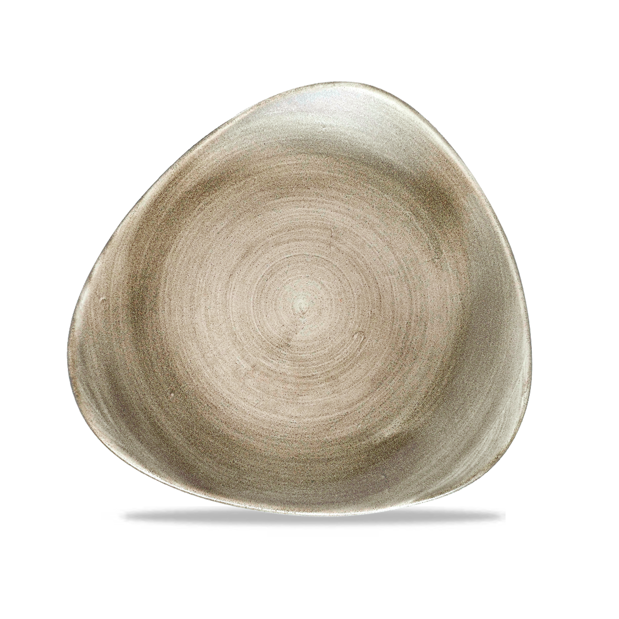 Talerz ceramiczny trójkątny Stonecast Antique Taupe 26,5 cm CHURCHILL
