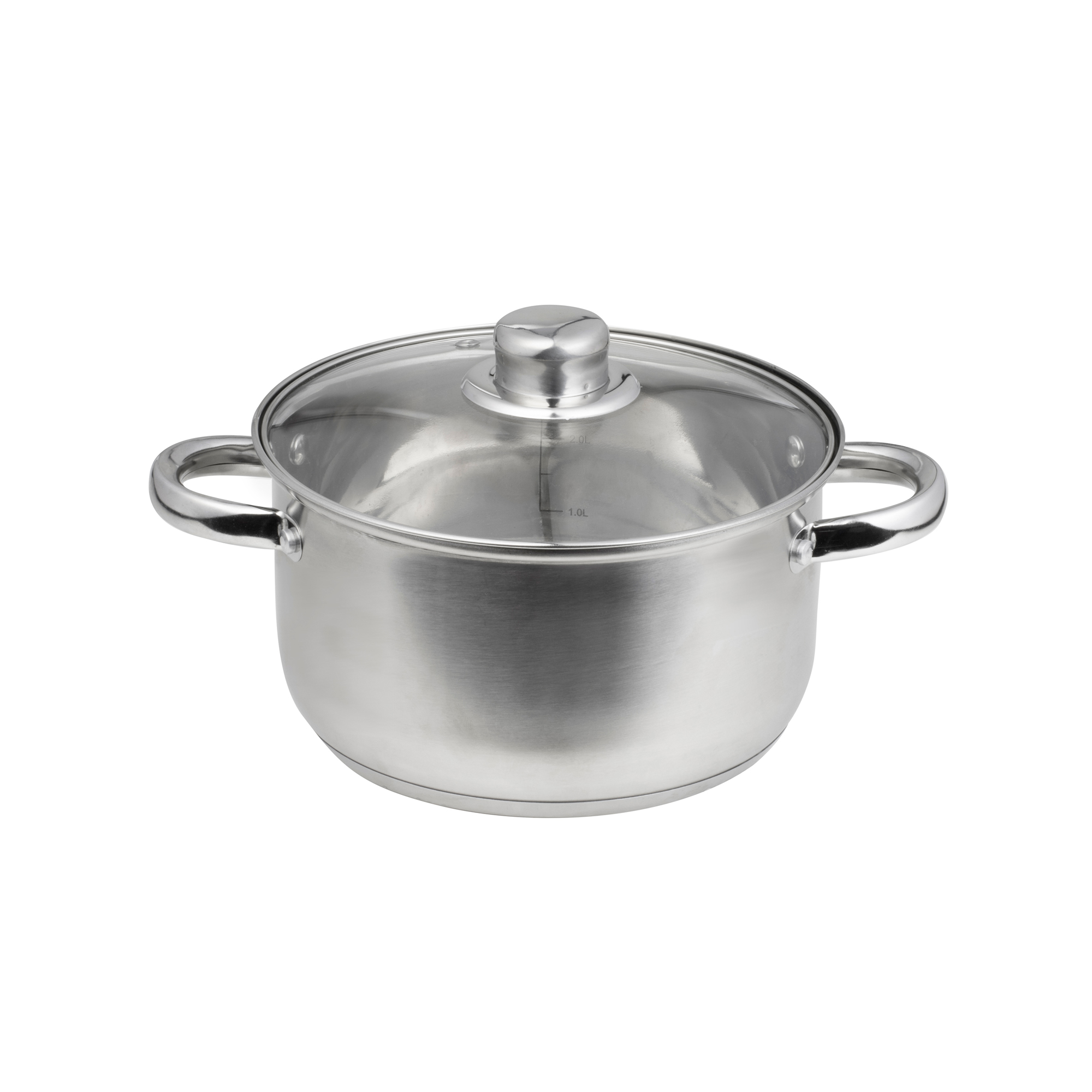 Kochtopf 18 cm mit Deckel aus Edelstahl Santo DOMOTTI
