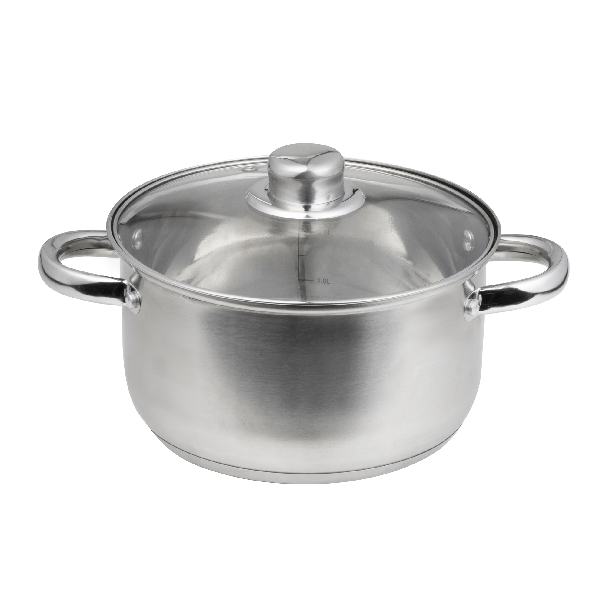 Kochtopf 22 cm mit Deckel aus Edelstahl Santo DOMOTTI