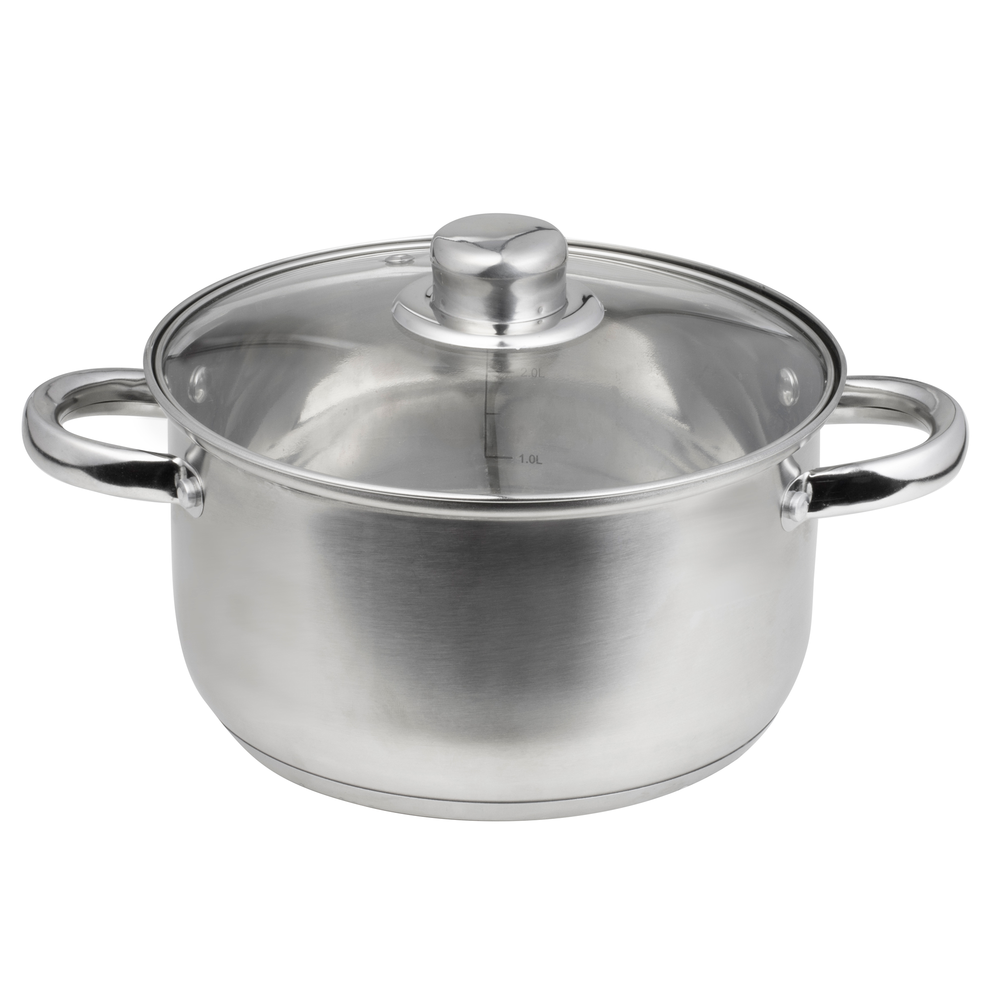 Kochtopf 24 cm mit Deckel aus Edelstahl Santo DOMOTTI
